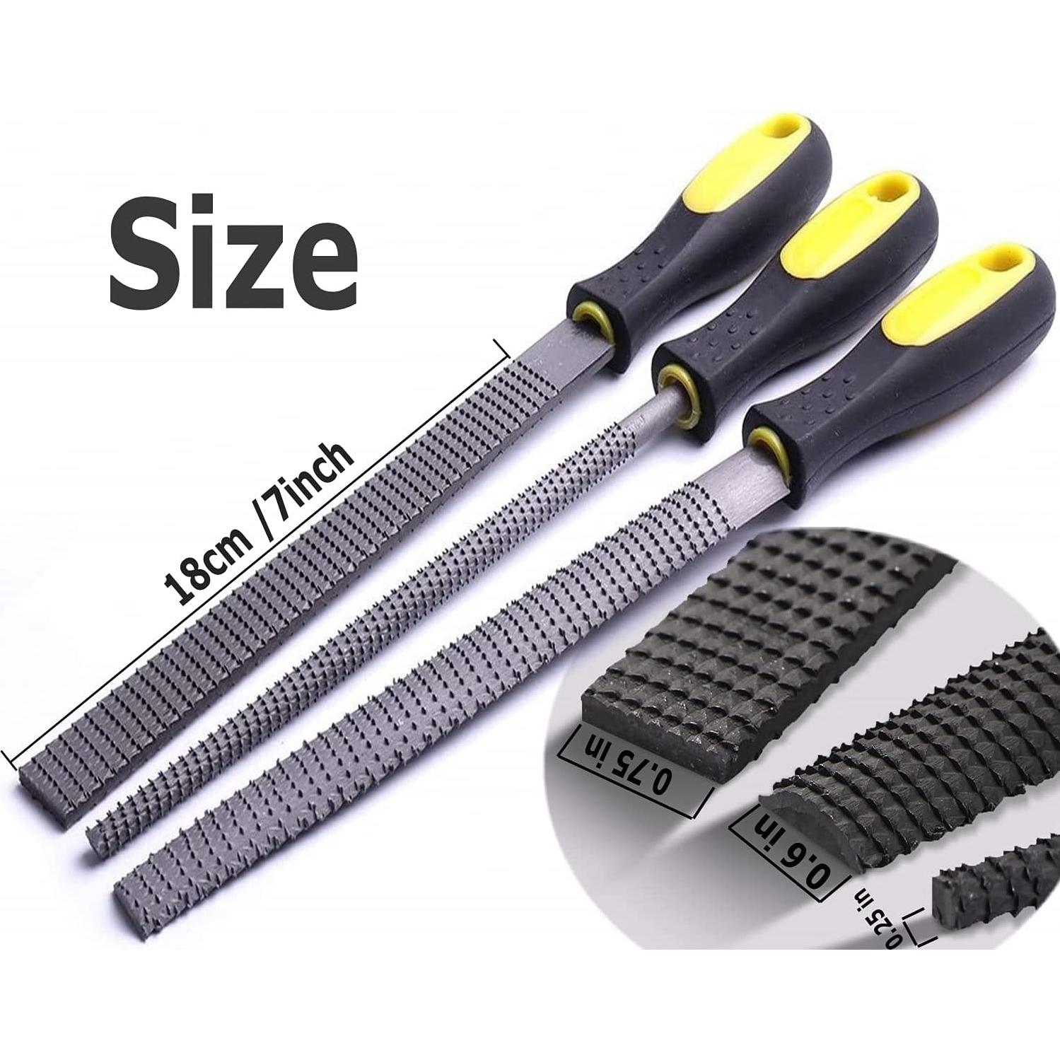 Conjunto de limas de madera AihuiWood 3 piezas 12.7 mm