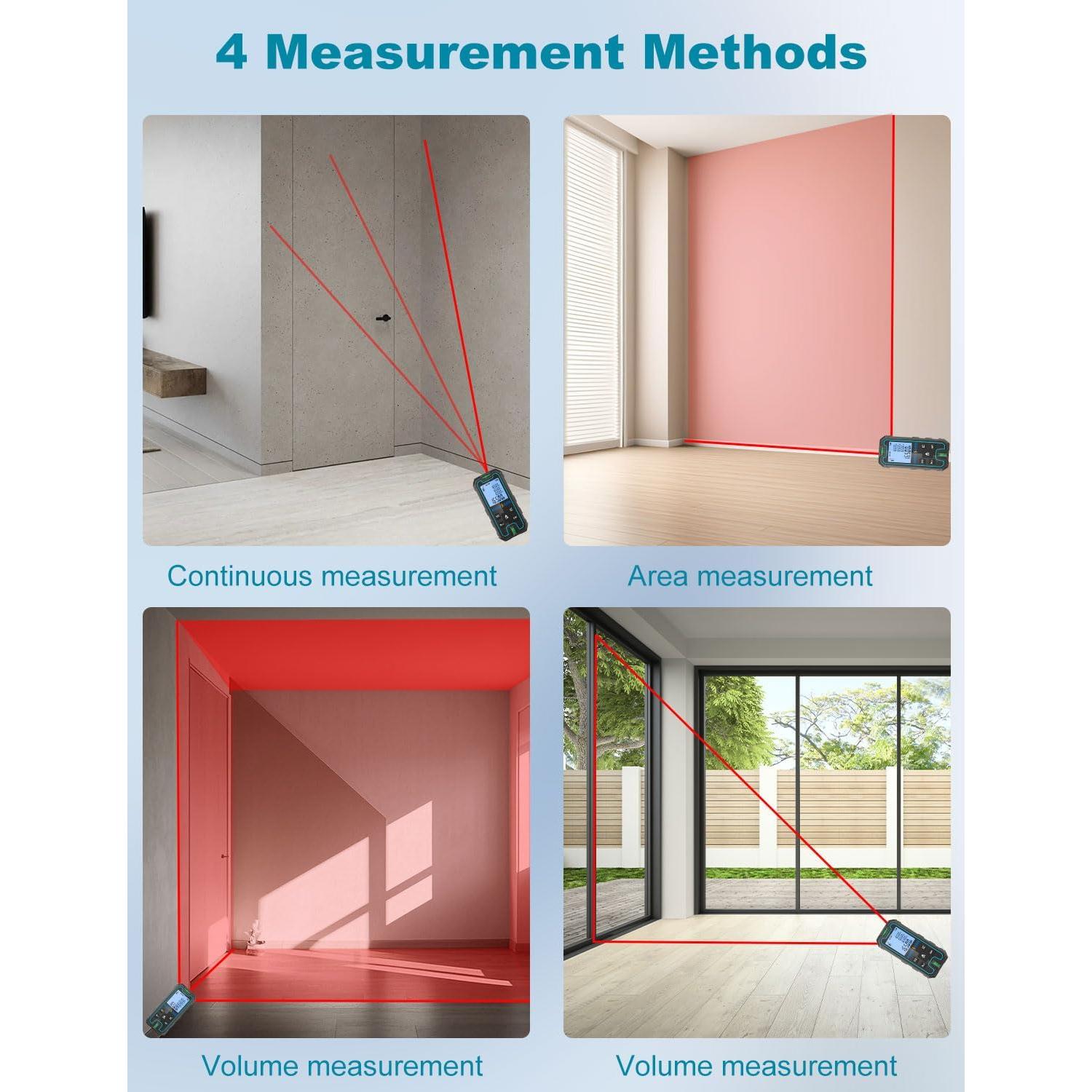 Medidor Láser RockSeed S7-50 de 50.29 Metros con 2 Niveles