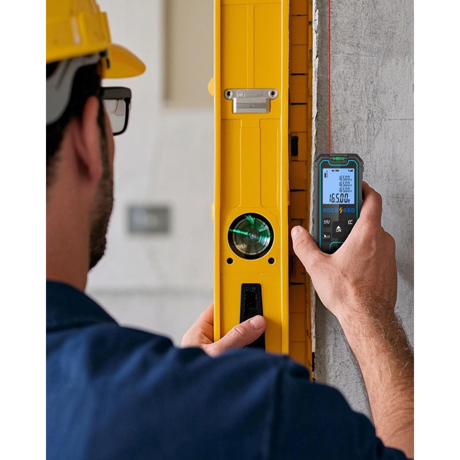 Medidor Láser RockSeed S7-50 de 50.29 Metros con 2 Niveles