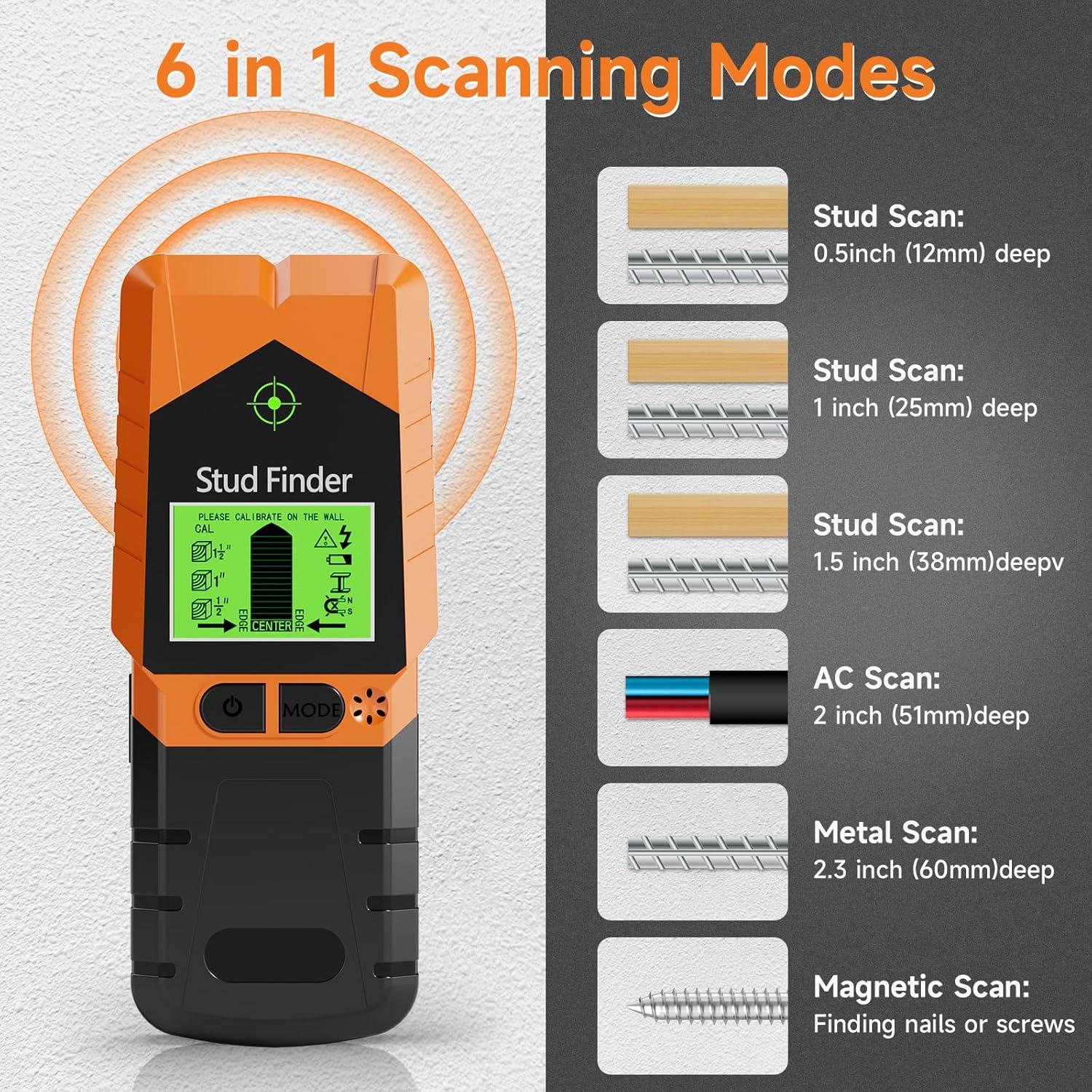 Buscador de Vigas Bistee T50 - Escáner 6 en 1 con LCD