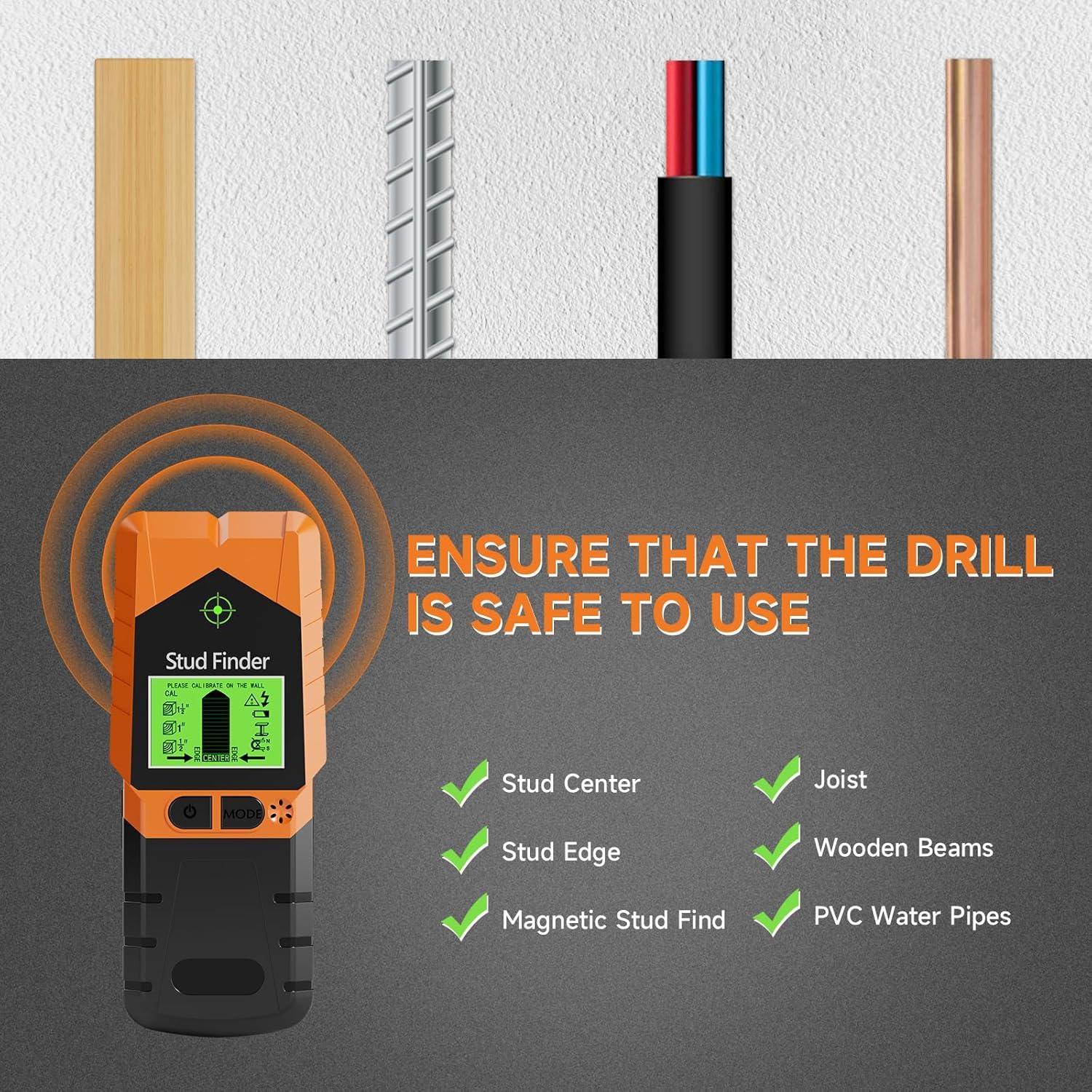 Buscador de Vigas Bistee T50 - Escáner 6 en 1 con LCD