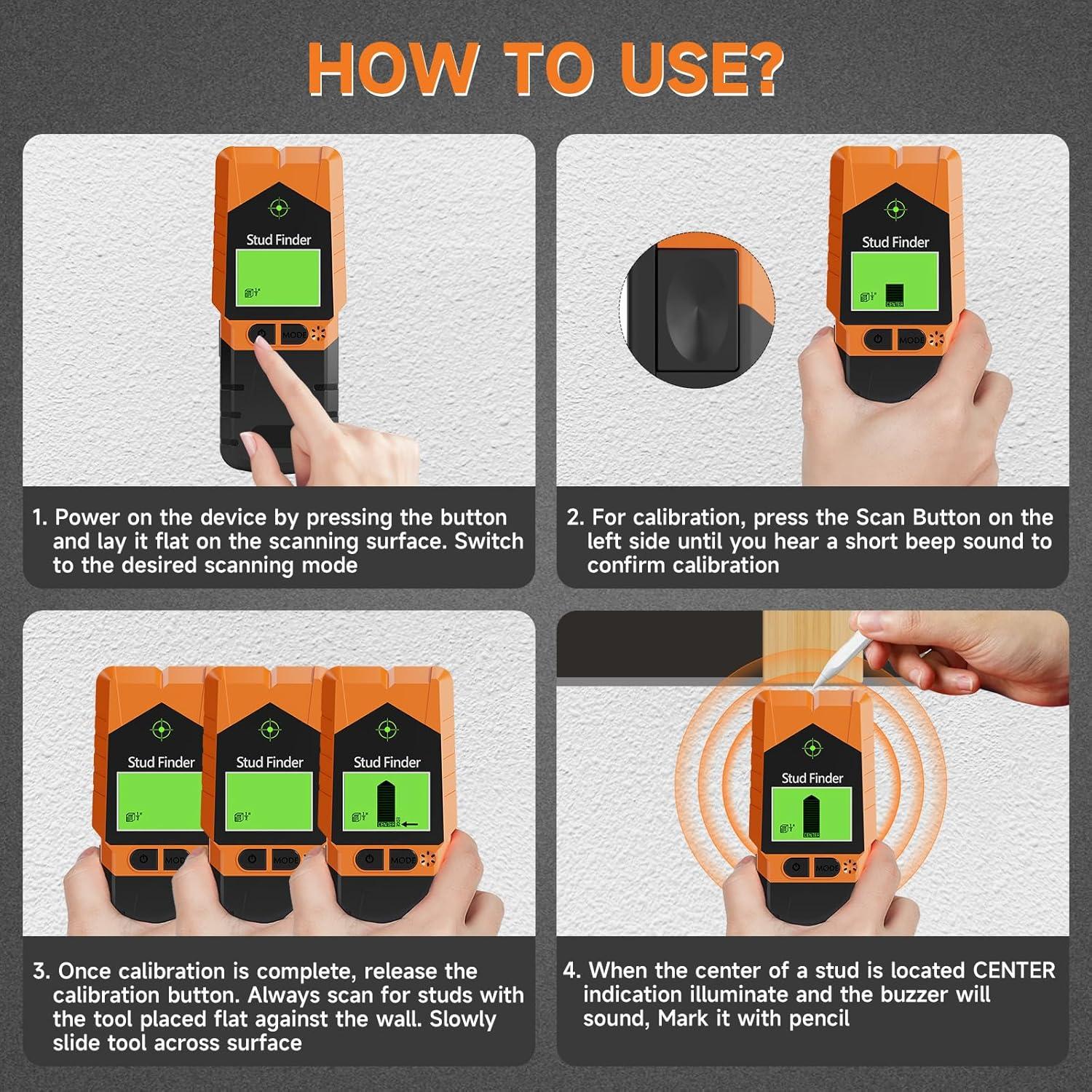 Buscador de Vigas Bistee T50 - Escáner 6 en 1 con LCD