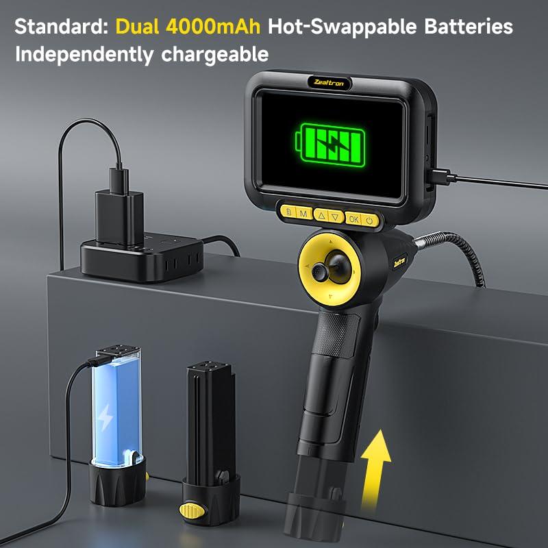 Borescopio Articulado 360° Zealtron 5" HD 6.2mm Luz