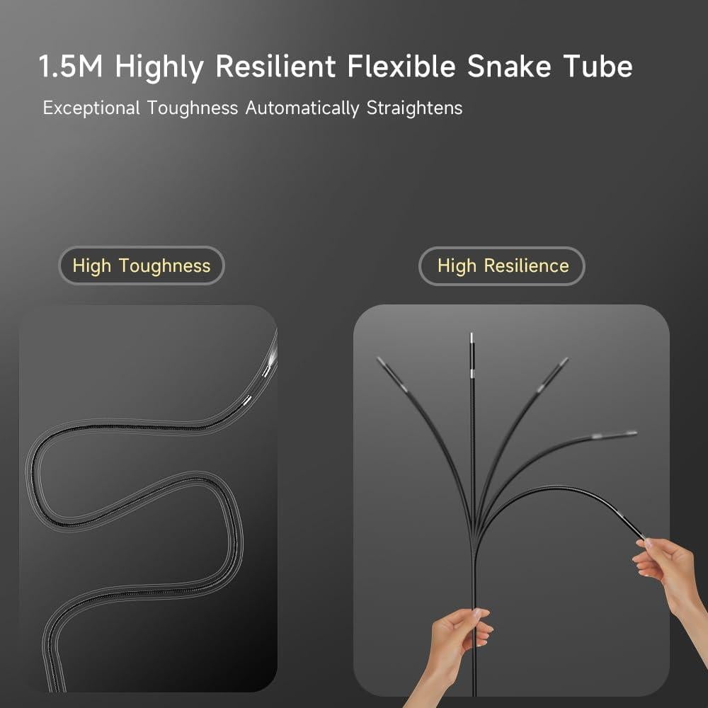 Borescopio Articulado Zealtron 5" HD 1080P con Luz 1.52m