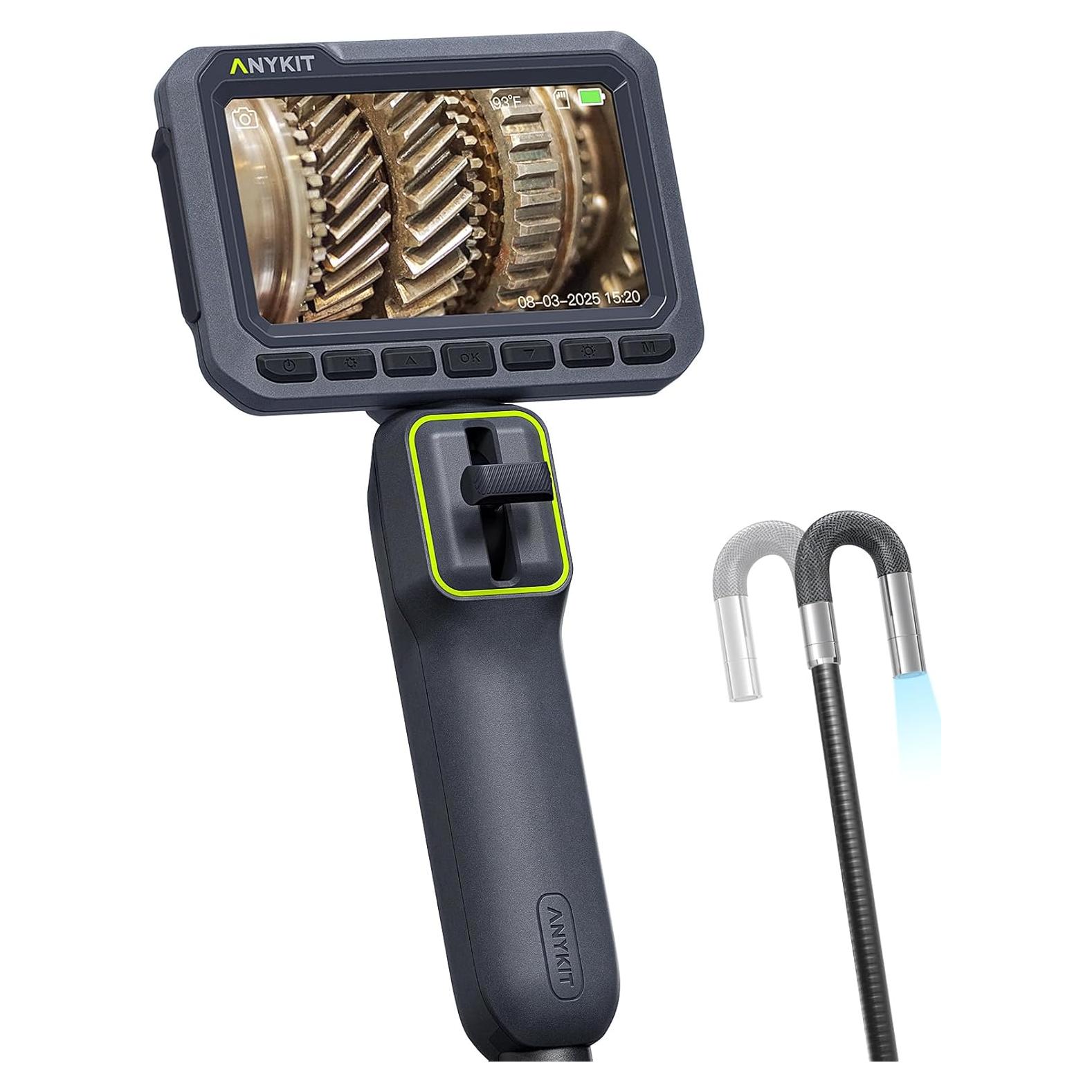 Cámara Borescope Anykit 4.3" HD Articulada 210° 1.2m