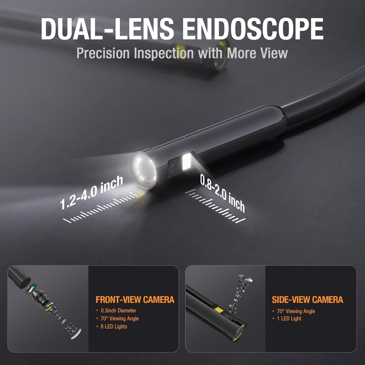 Endoscopio USB-C Teslong Doble Lente 5.03m Impermeable