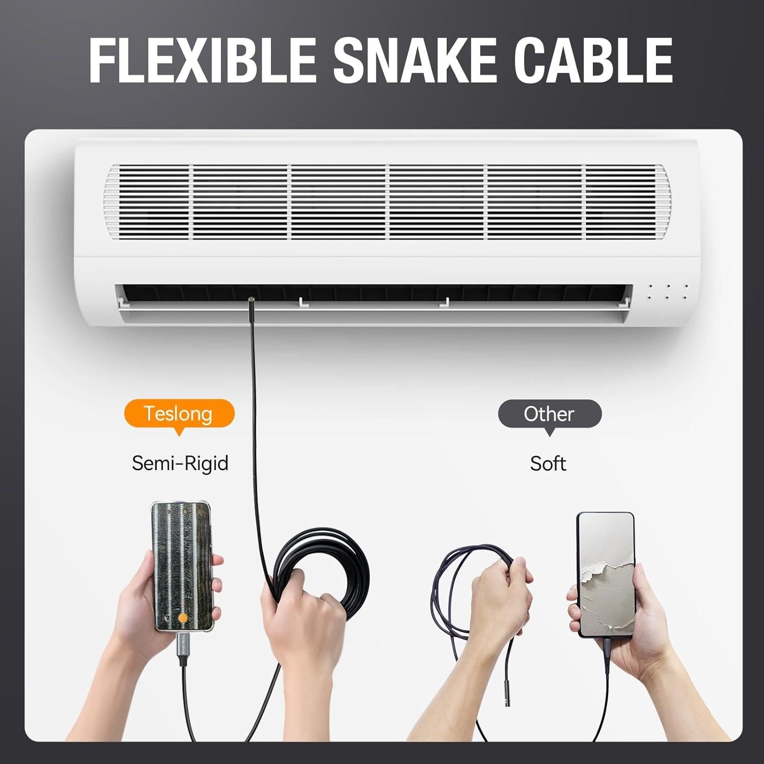 Endoscopio USB-C Teslong Doble Lente 5.03m Impermeable