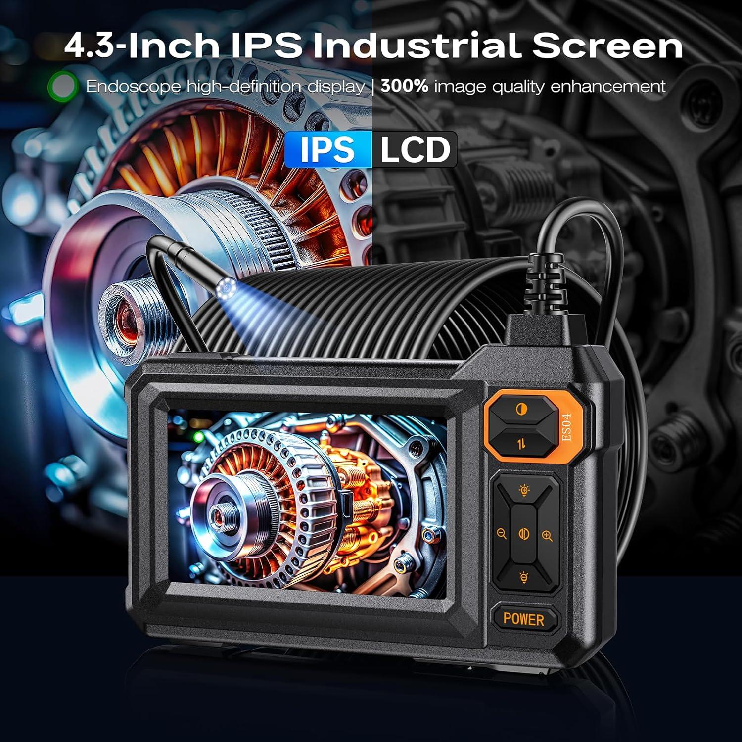 Cámara Endoscopio AukonVee 1920P HD 50FT IP67 Luz LED