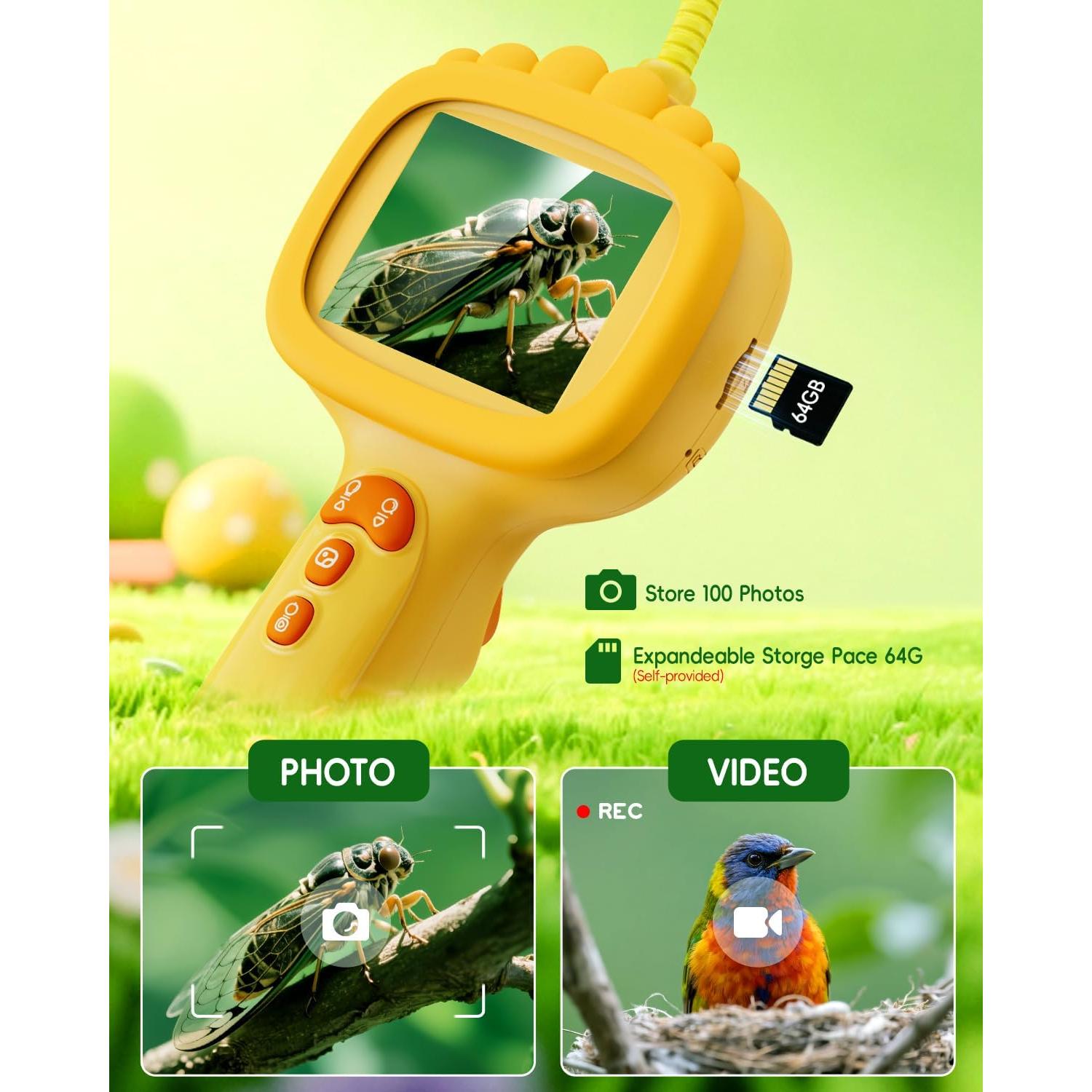 Cámara de Borescopio para Niños Ashfly G21 con Luz LED