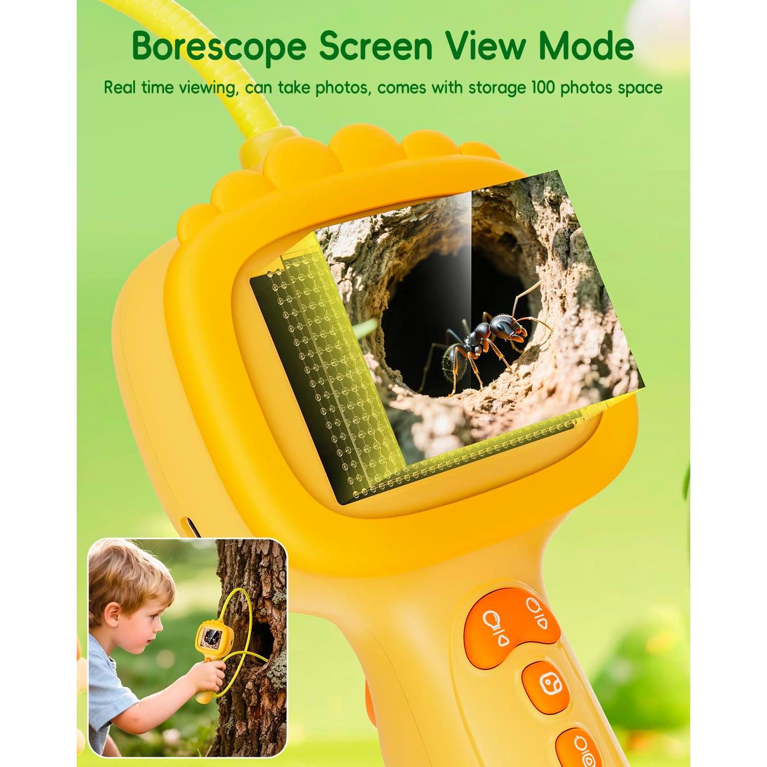 Cámara de Borescopio para Niños Ashfly G21 con Luz LED