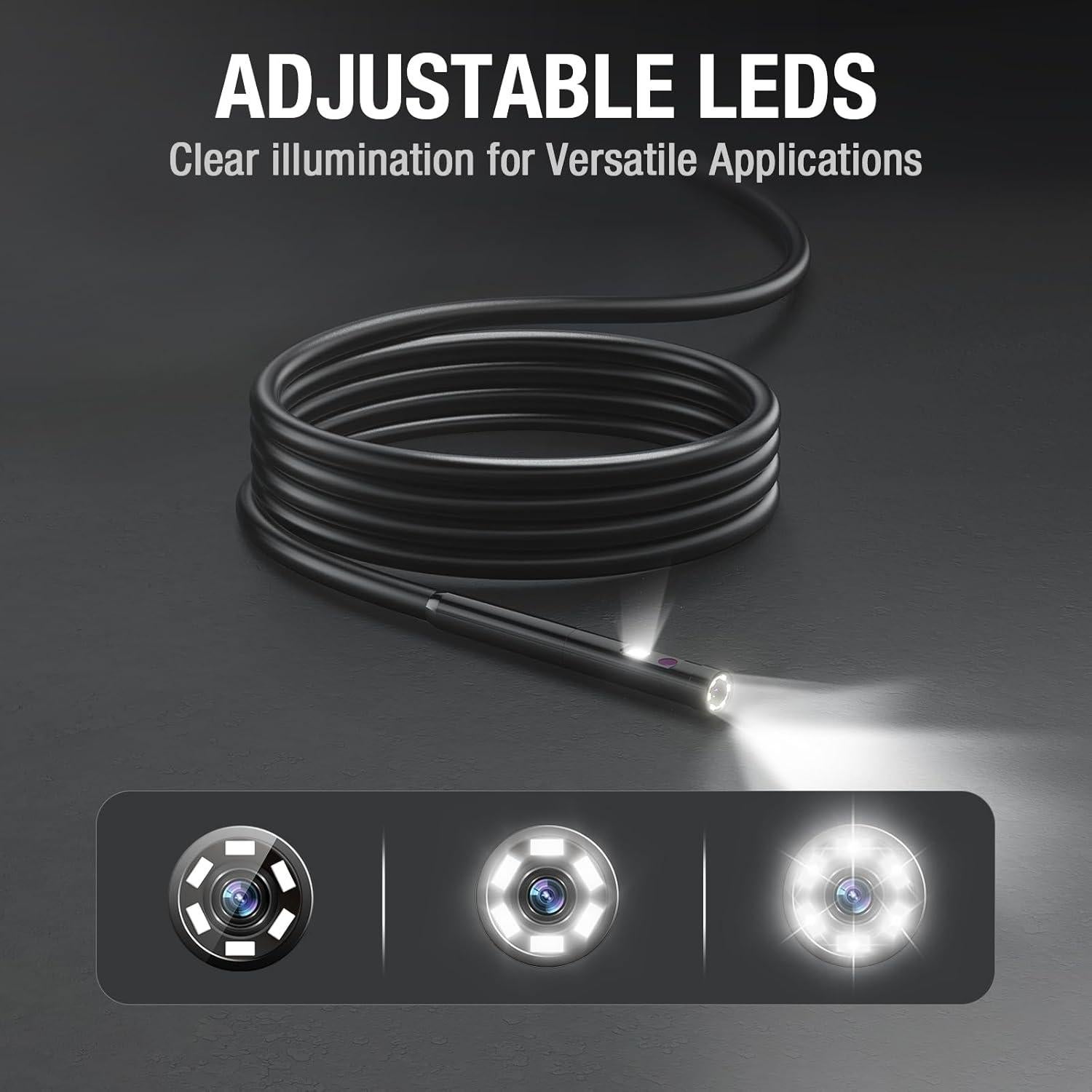 Probe de Doble Lente 1.5m Teslong MS450 - Cable Semi-Rígido 5mm