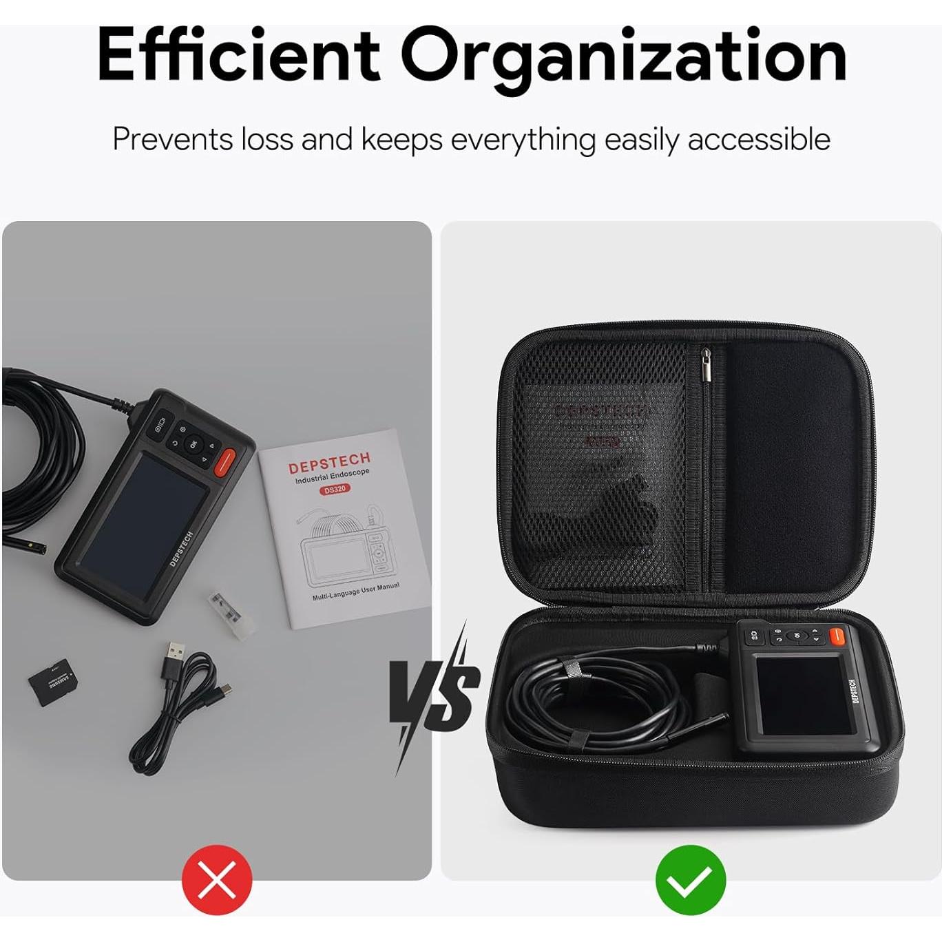 Funda Dura DEPSTECH EVA para Endoscopios DS300 y DS320