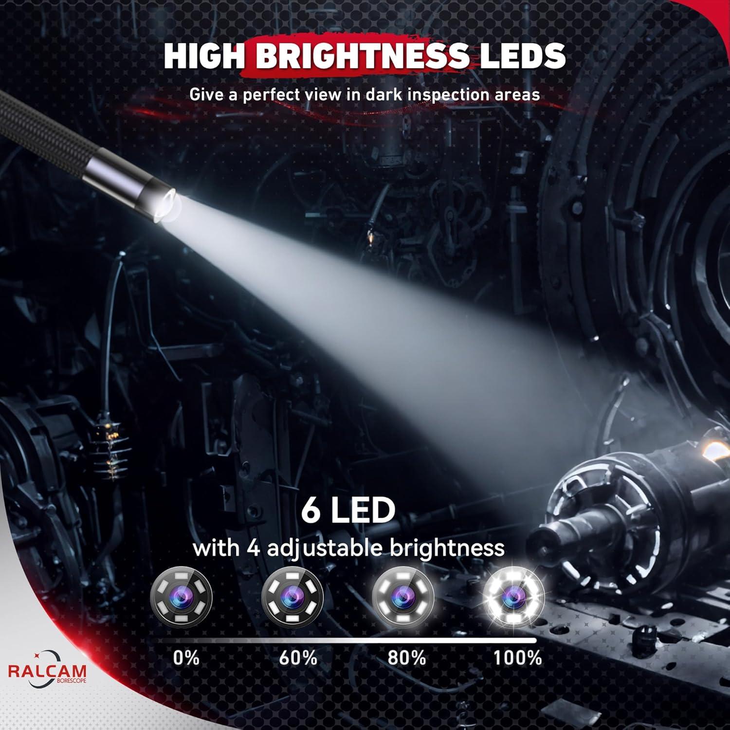 Borescopio Articulado Ralcam 4.3" HD Inspección Industrial