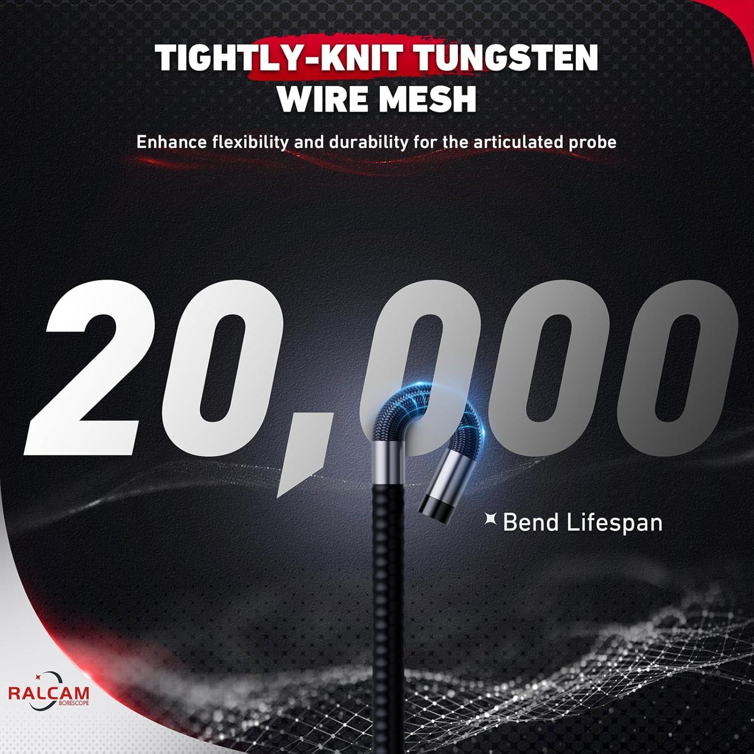 Borescopio Articulado Ralcam 4.3" HD Inspección Industrial