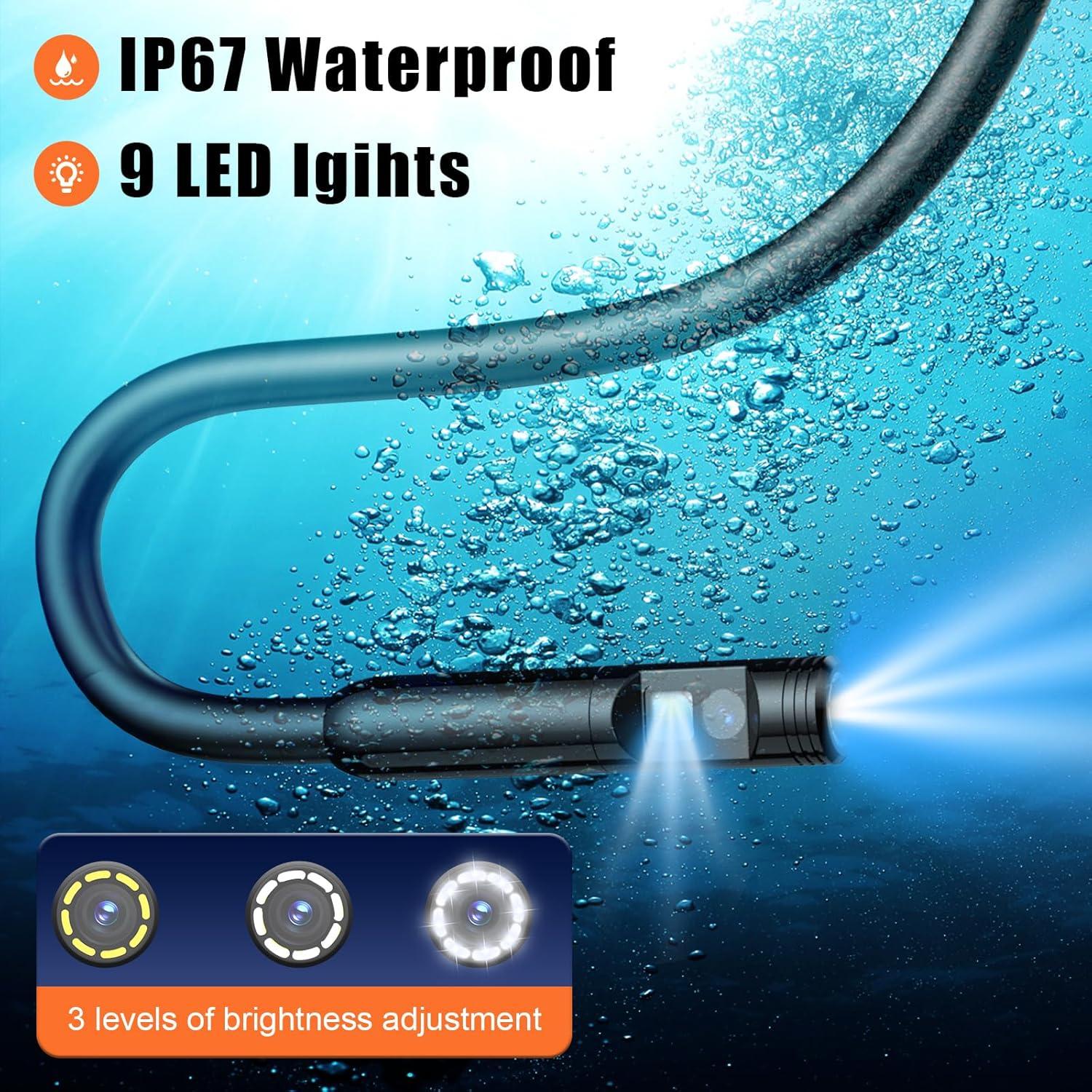 Cámara Endoscópica Doble Lente Anhendeler 5.03m IP67 4.3"