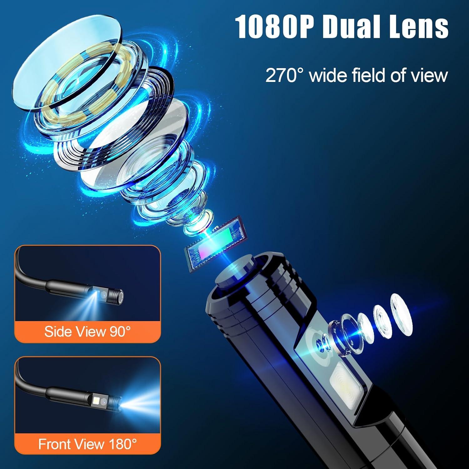 Cámara Endoscópica Doble Lente Anhendeler 5.03m IP67 4.3"