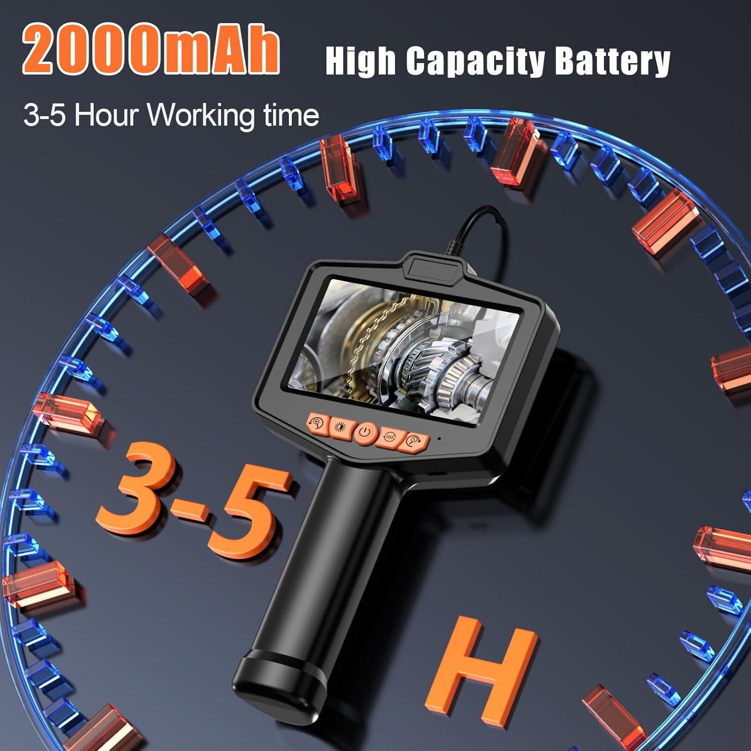 Cámara Endoscópica Doble Lente Anhendeler 5.03m IP67 4.3"