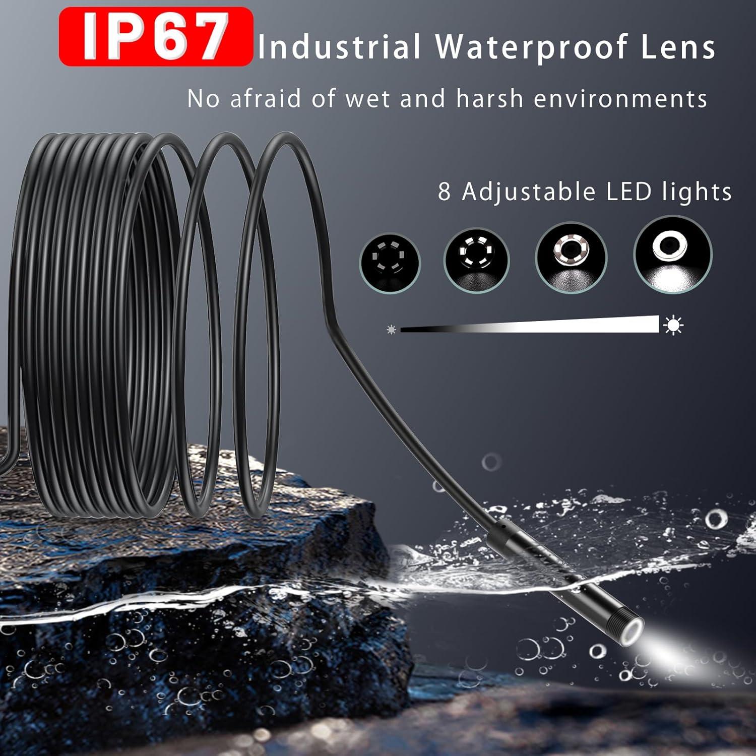 Borescopio HOERCAAL 3-en-1 USB HD 1920P 5M Impermeable