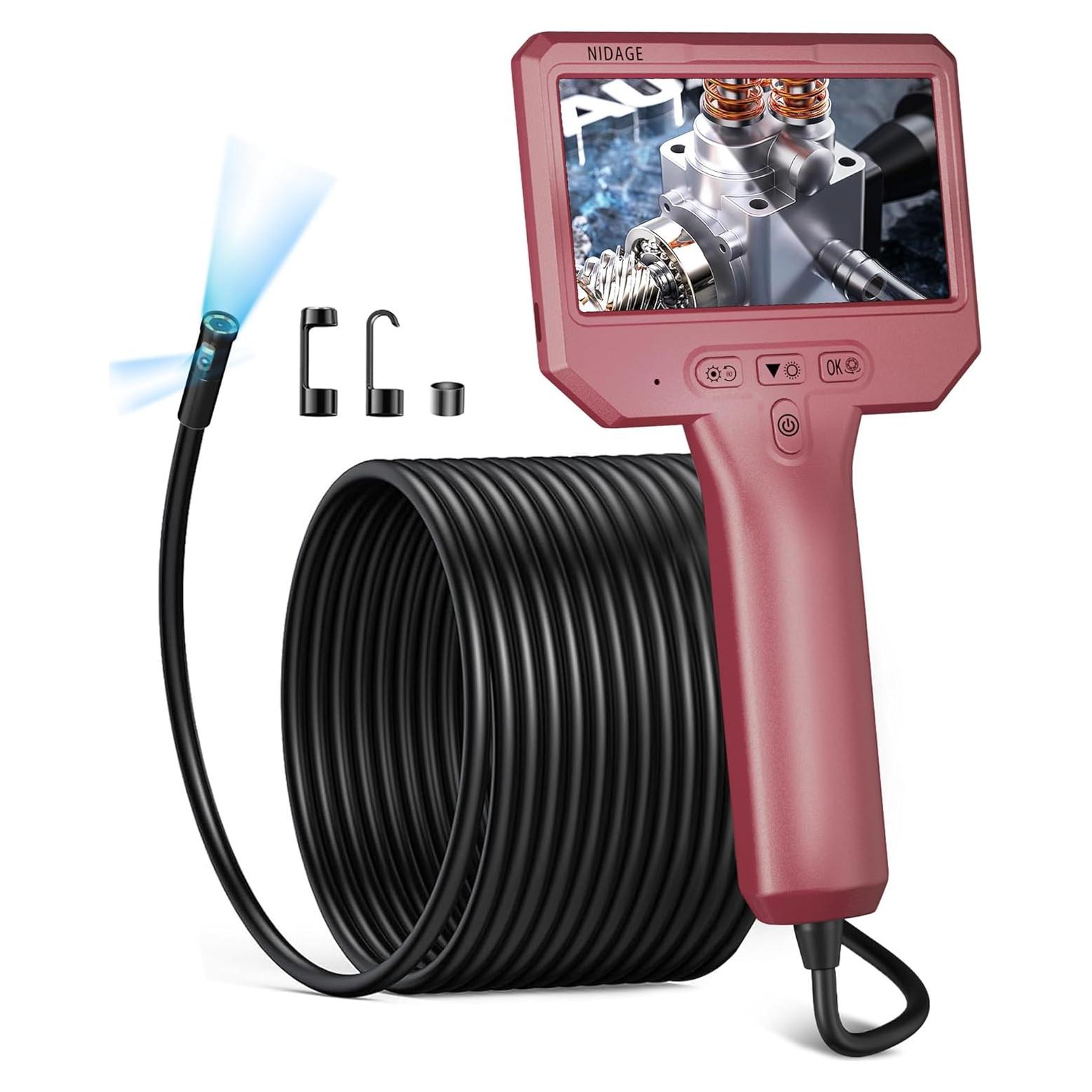 Cámara de Borescopio NIDAGE 1920P HD IP67 3.5m Doble Lente