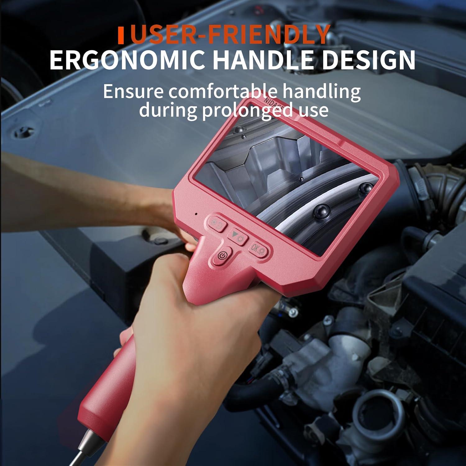 Cámara de Borescopio NIDAGE 1920P HD IP67 3.5m Doble Lente