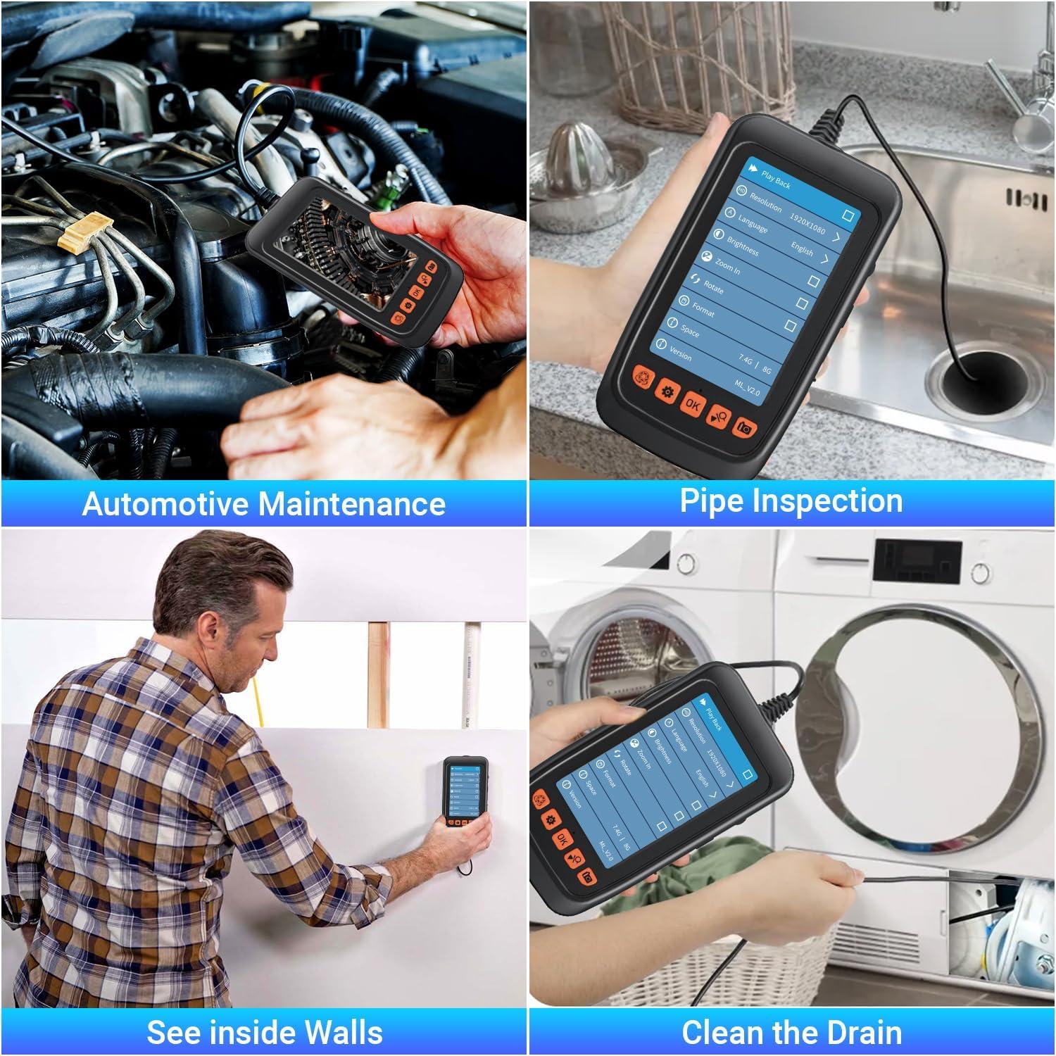 Cámara Endoscópica DTVSUBS JR101 1080P 4.3" con Luz y 5m