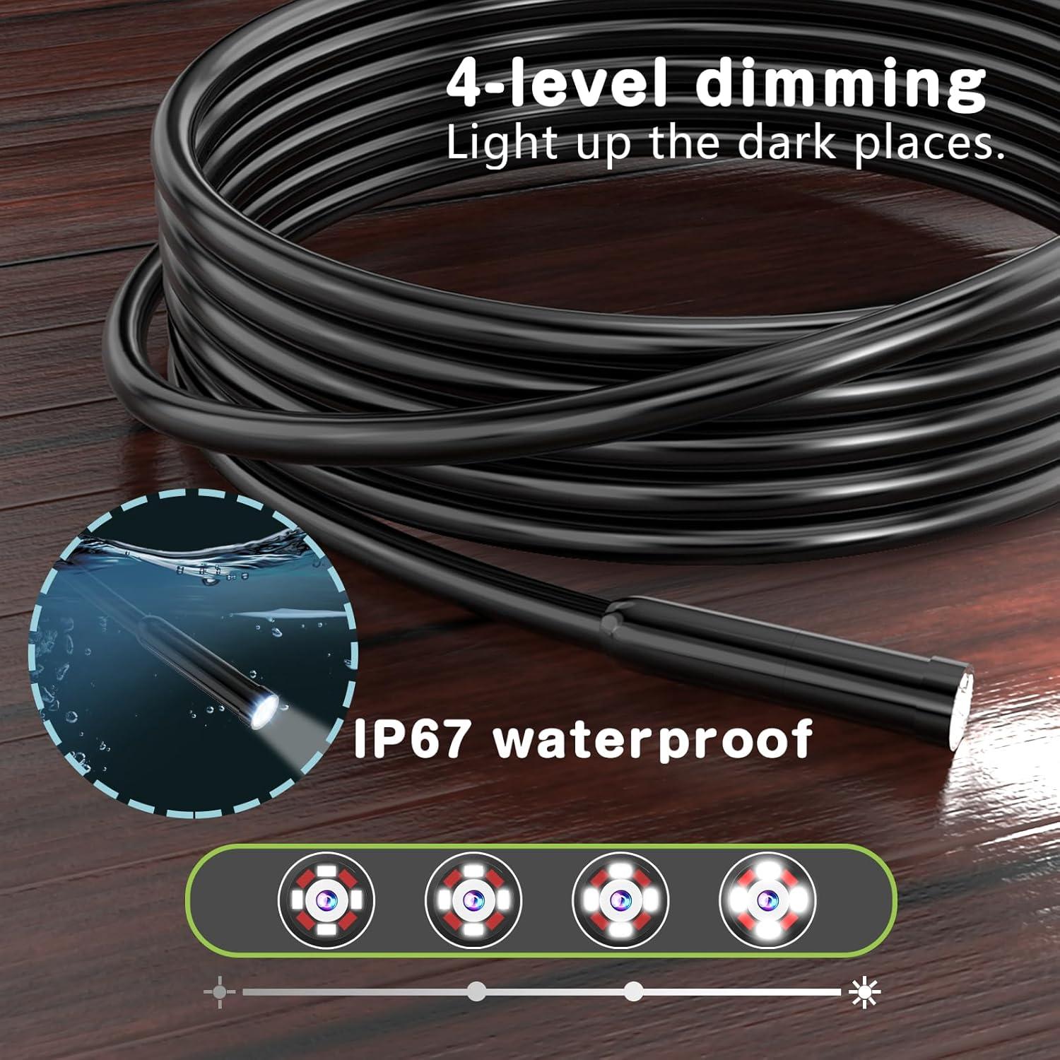 Endoscopio AMTORIN 5m con Visión Nocturna y Pantalla IPS 5"