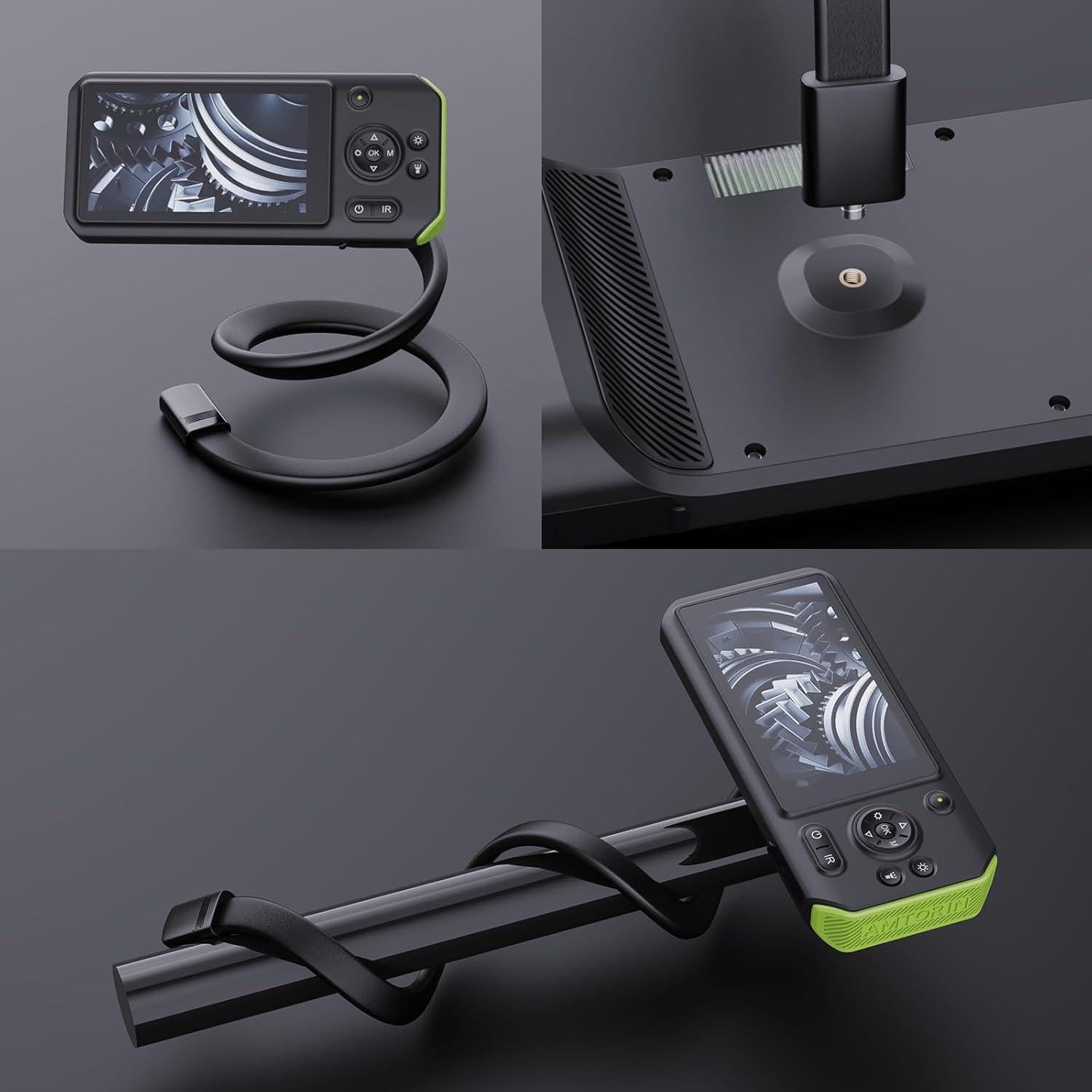 Endoscopio AMTORIN 5m con Visión Nocturna y Pantalla IPS 5"