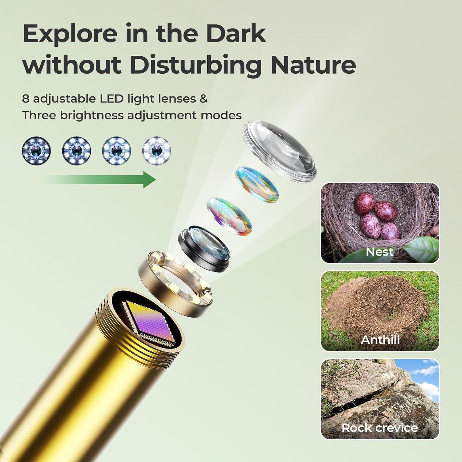 Cámara de Endoscopio Recargable para Niños G21 Verde Pale