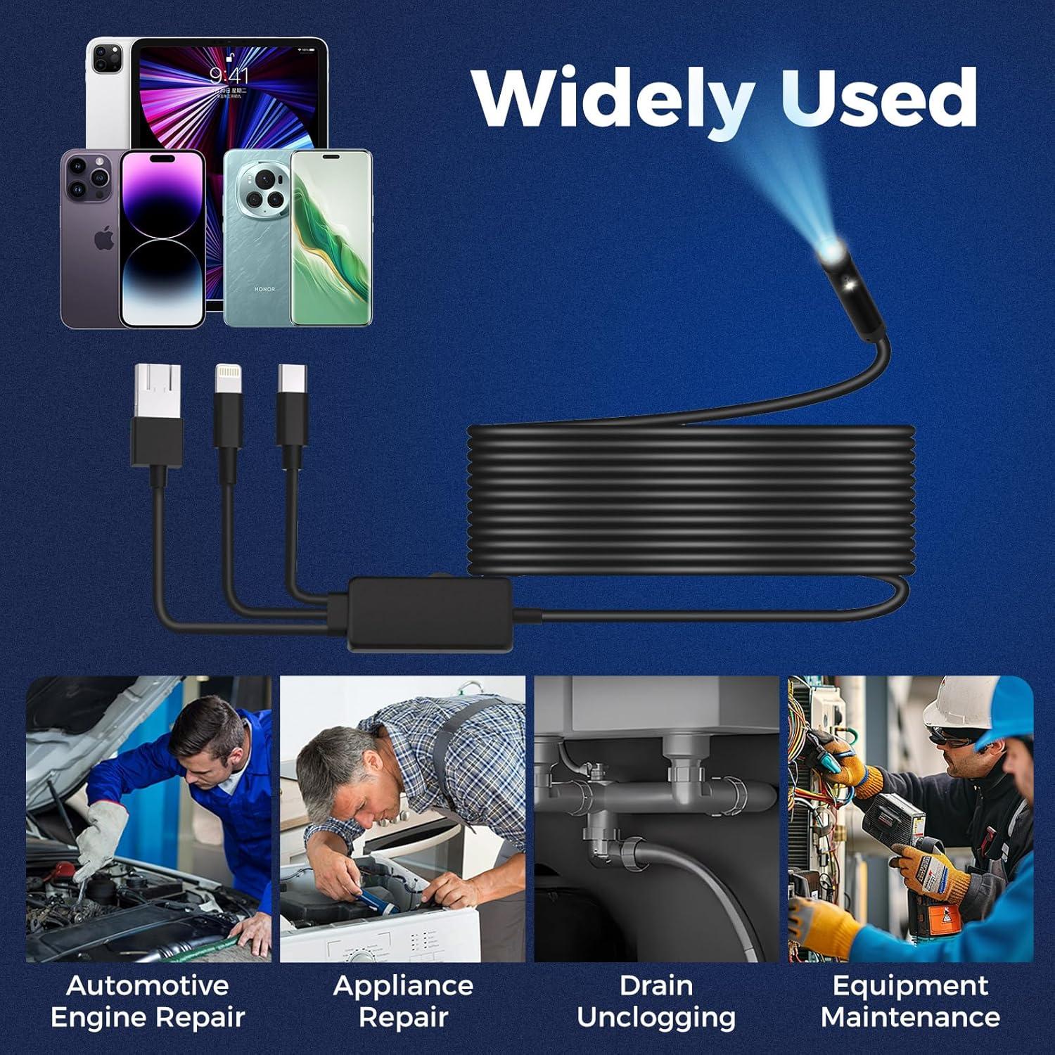 Cámara Endoscópica Doble Lente Trizotek 1920HD IP67