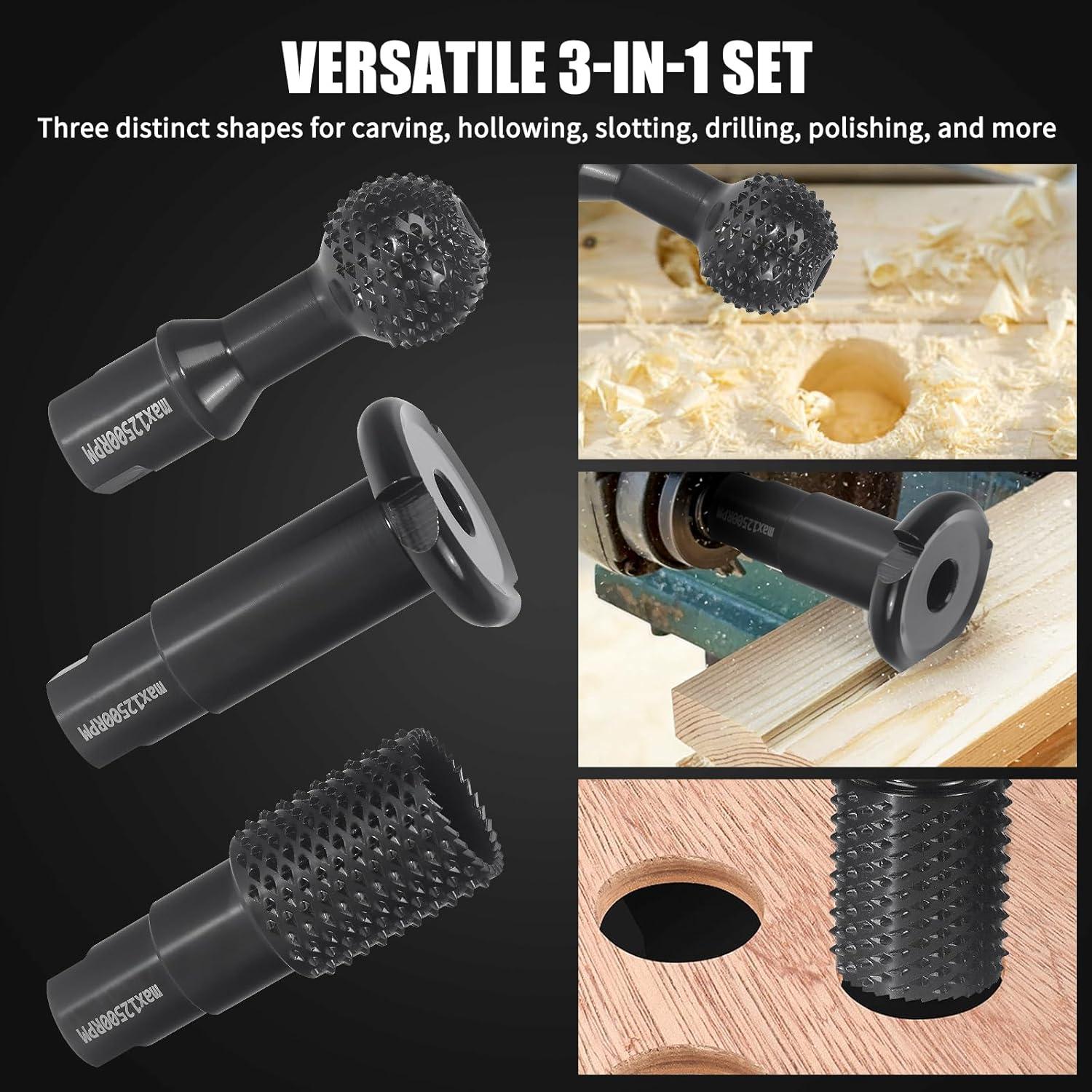 Juego de 3 Accesorios de Molinillo Pomsare para Amoladora 5/8-11