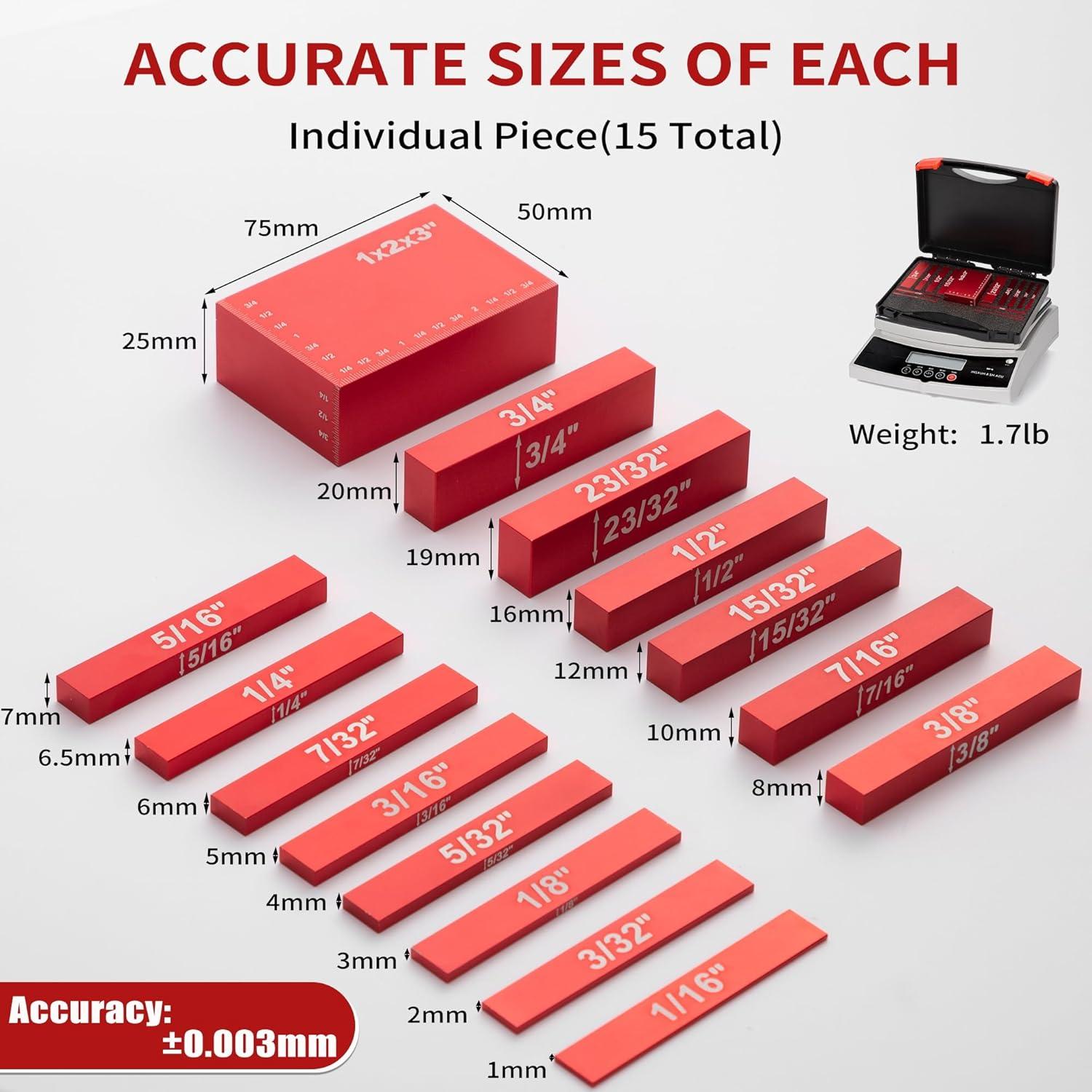 Set de 15 Bloques de Configuración GQGP para Carpintería