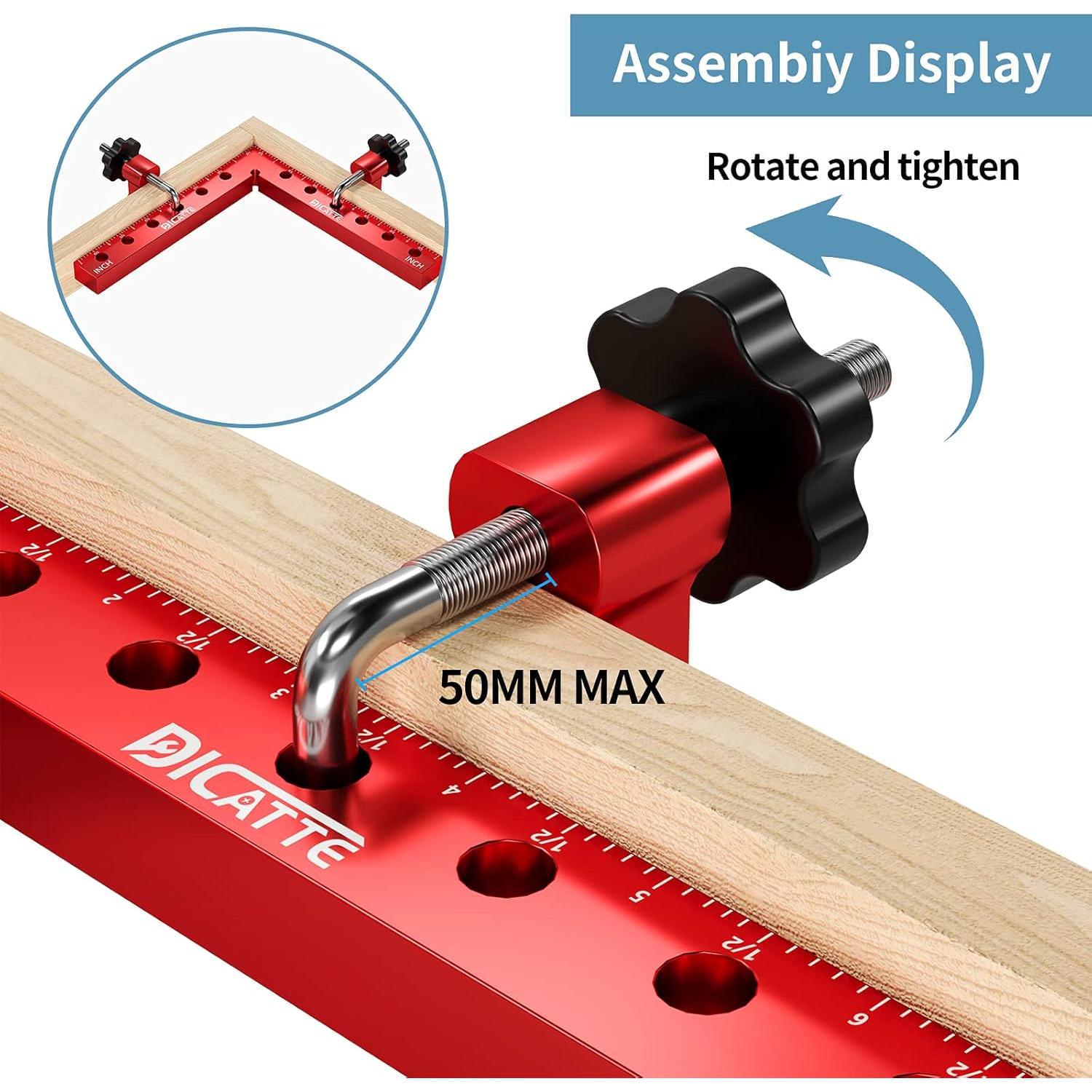 Escuadra de Posicionamiento 90 Grados DICATTE 180mm 4 Pcs