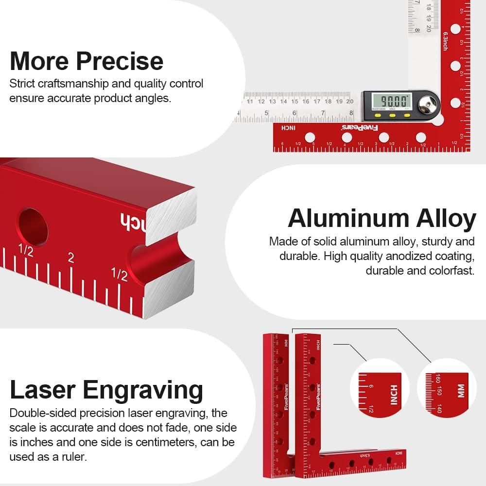 Abrazaderas de Posicionamiento 90° FivePears 16x16cm 2 Pack