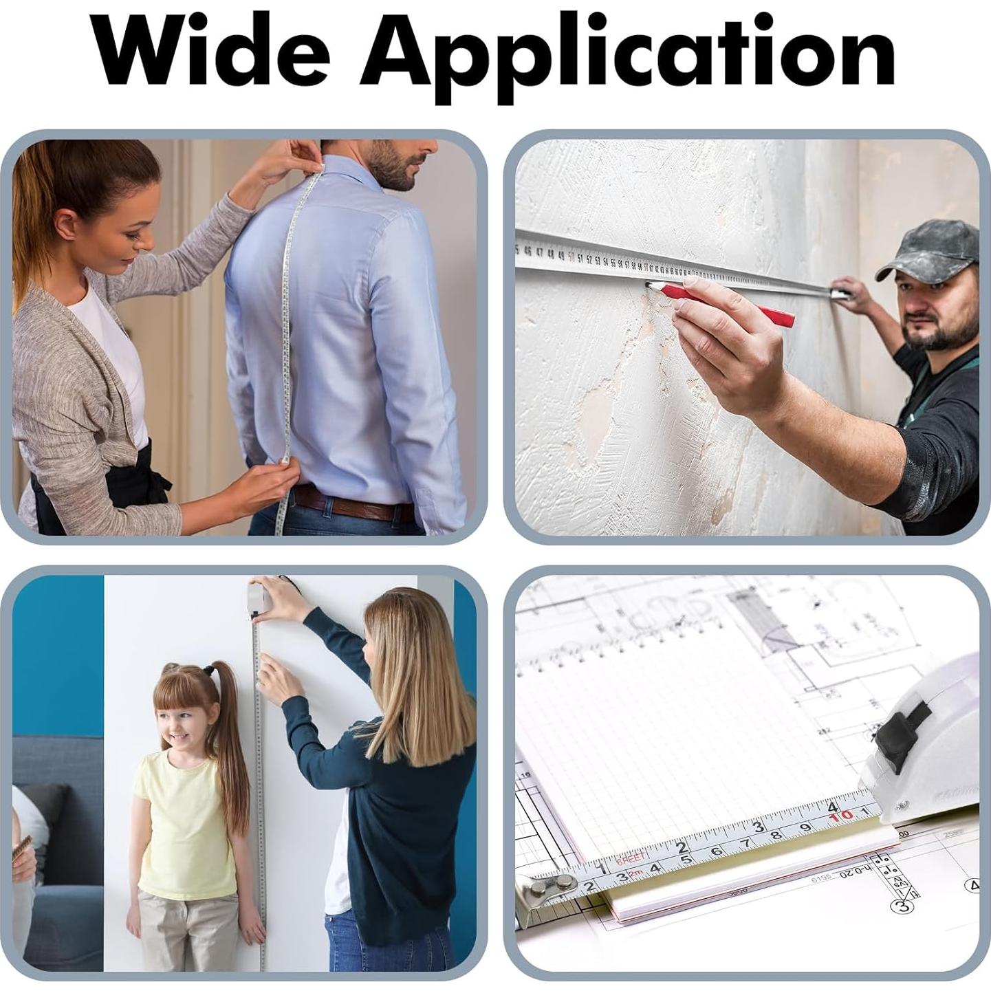 Cinta Métrica Mini Retráctil Copkim 2M 50 Piezas Blanca