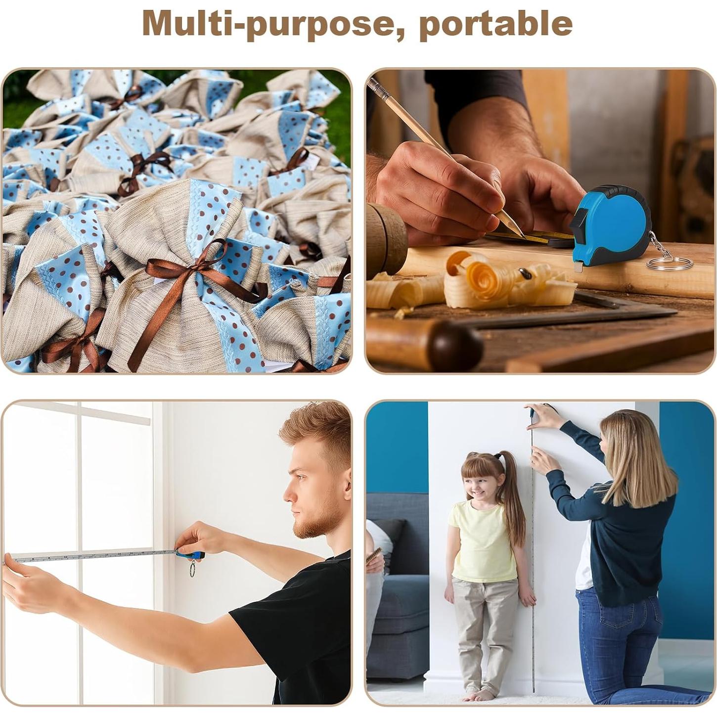 24 Cintas Métricas Retráctiles ZSCCXQ 100cm con Llavero