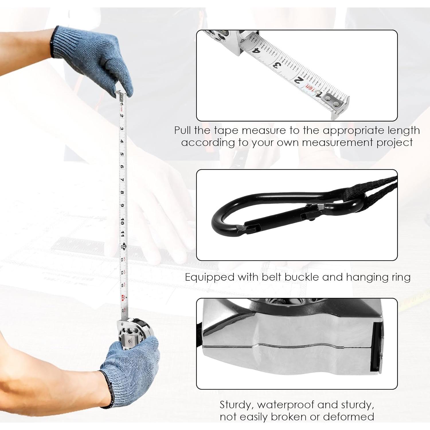 Cinta Métrica Retráctil 5m Acero Inoxidable KJCBKCB