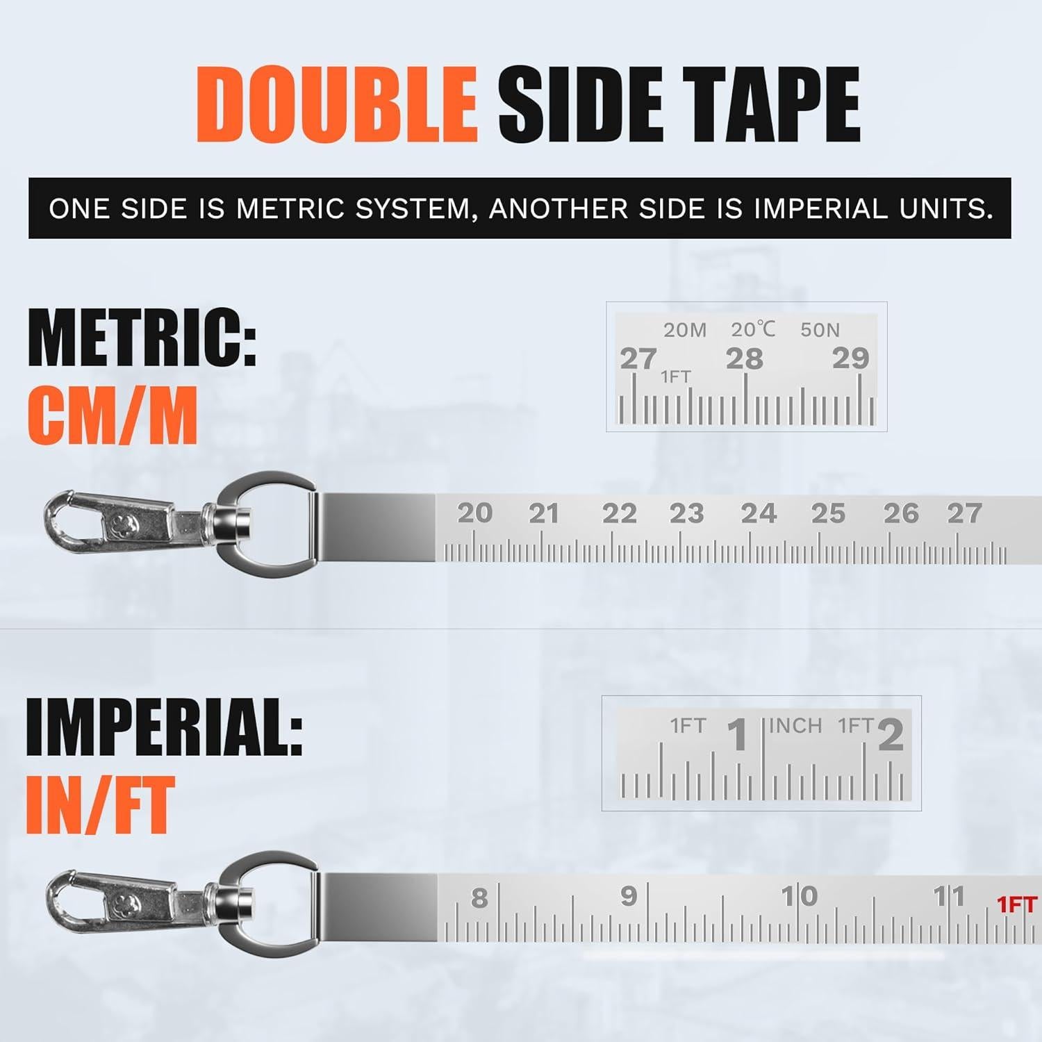 Cinta de Medición de Aceite Cekegon 20m Acero Inoxidable