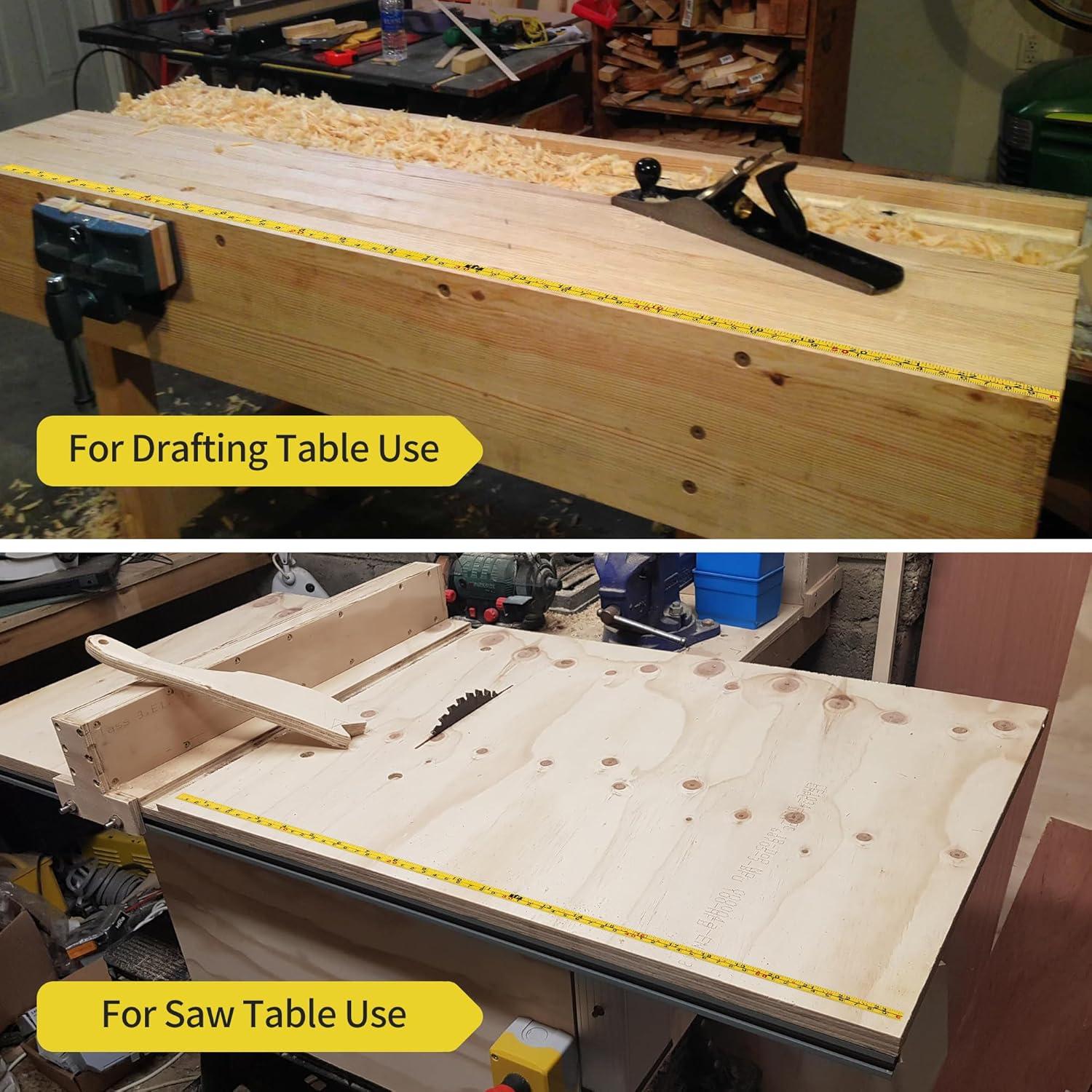 2 Cintas Métricas Autoadhesivas de Acero 410cm Amarillo