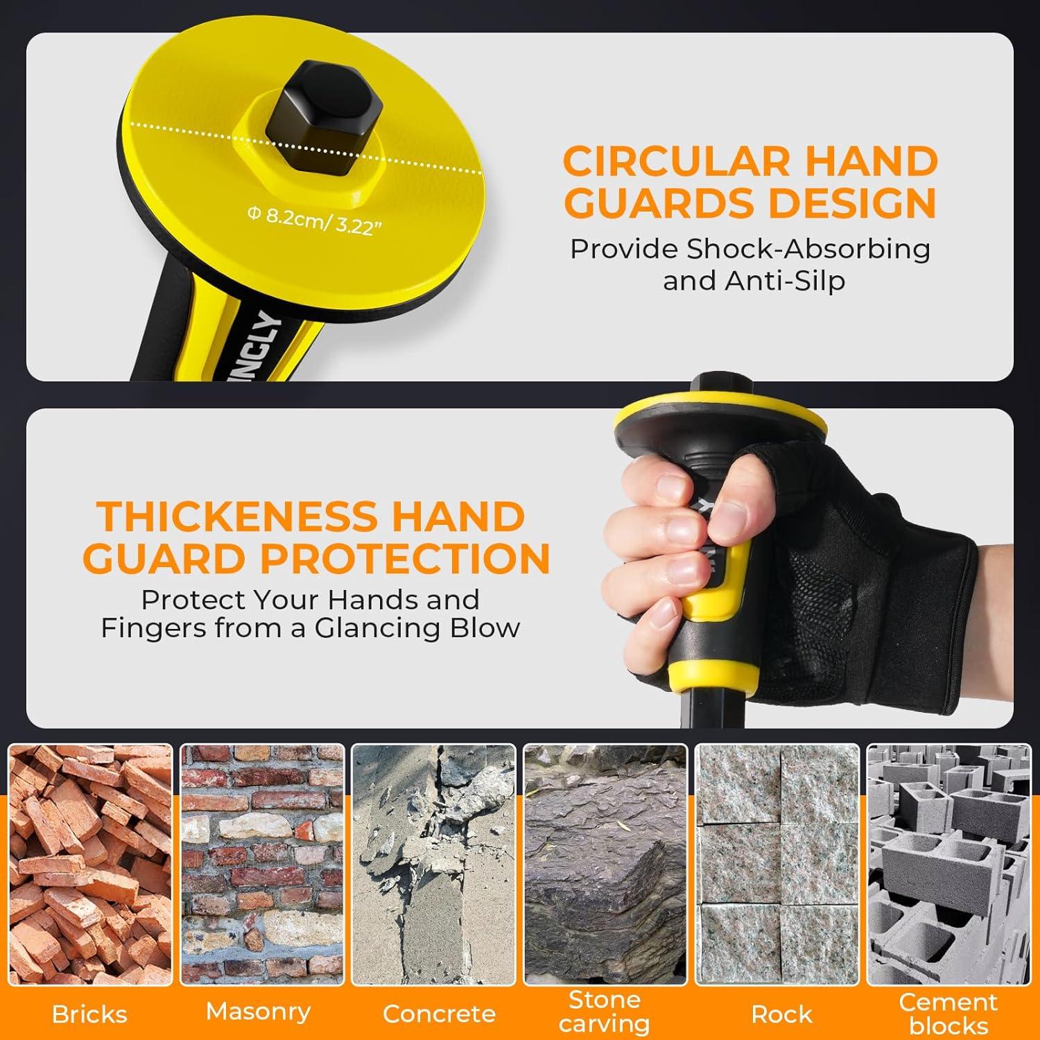 Juego de Cinceles de Masonería INCLY 3PCS - Acero CRV