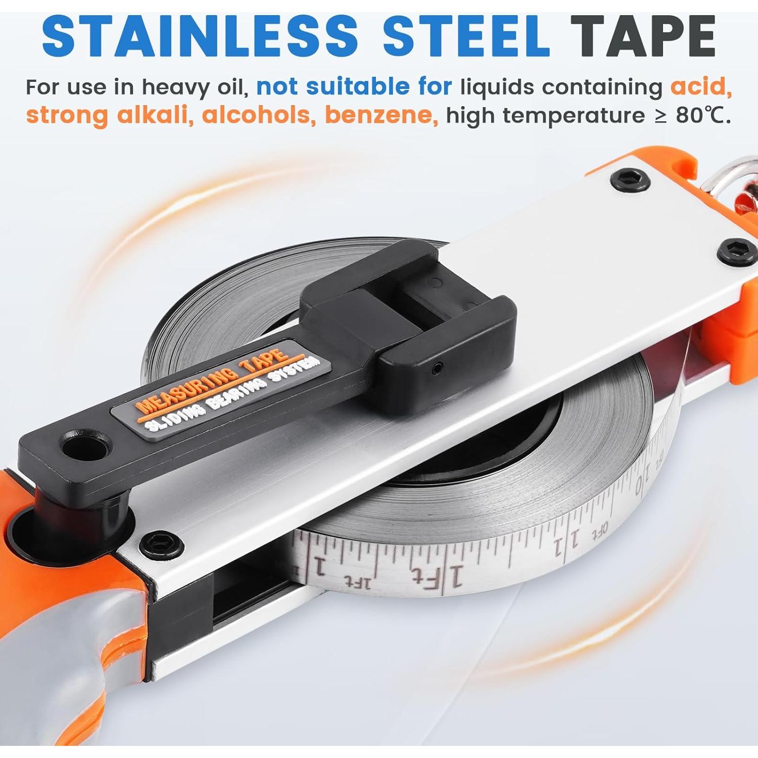 Cinta de Medición de Tanques de Aceite YJINGRUI 10m Acero Inoxidable