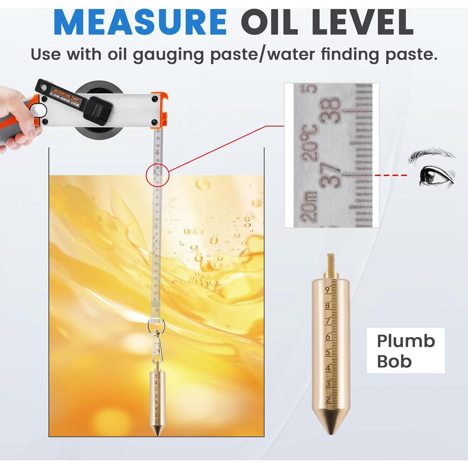 Cinta de Medición de Tanques de Aceite YJINGRUI 10m Acero Inoxidable