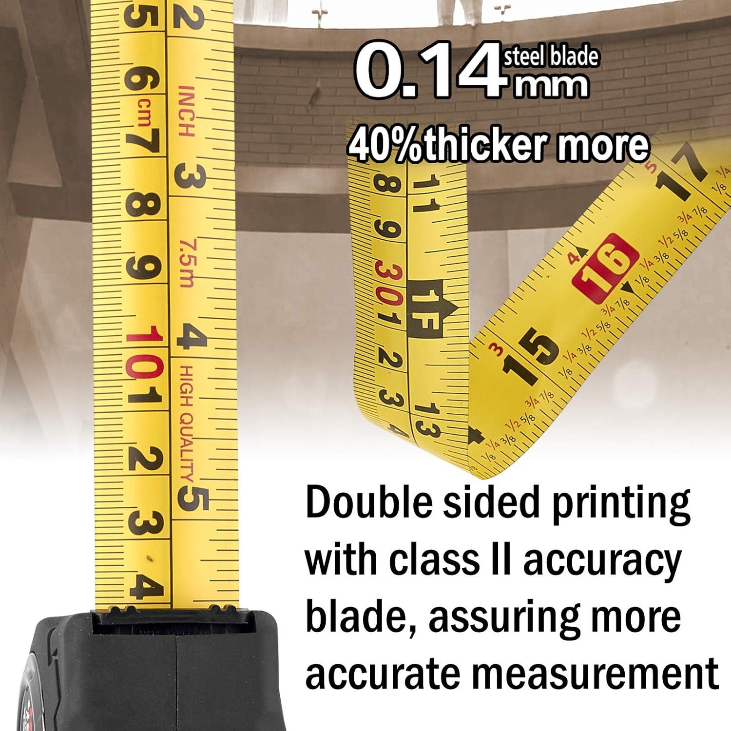 Cinta Métrica 7.5m ASSIST Doble Lado Resistente con Teflón