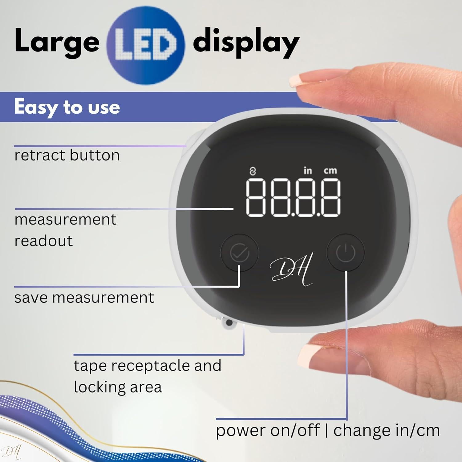 Cinta Métrica Corporal Inteligente Diamond Hills 150cm Bluetooth