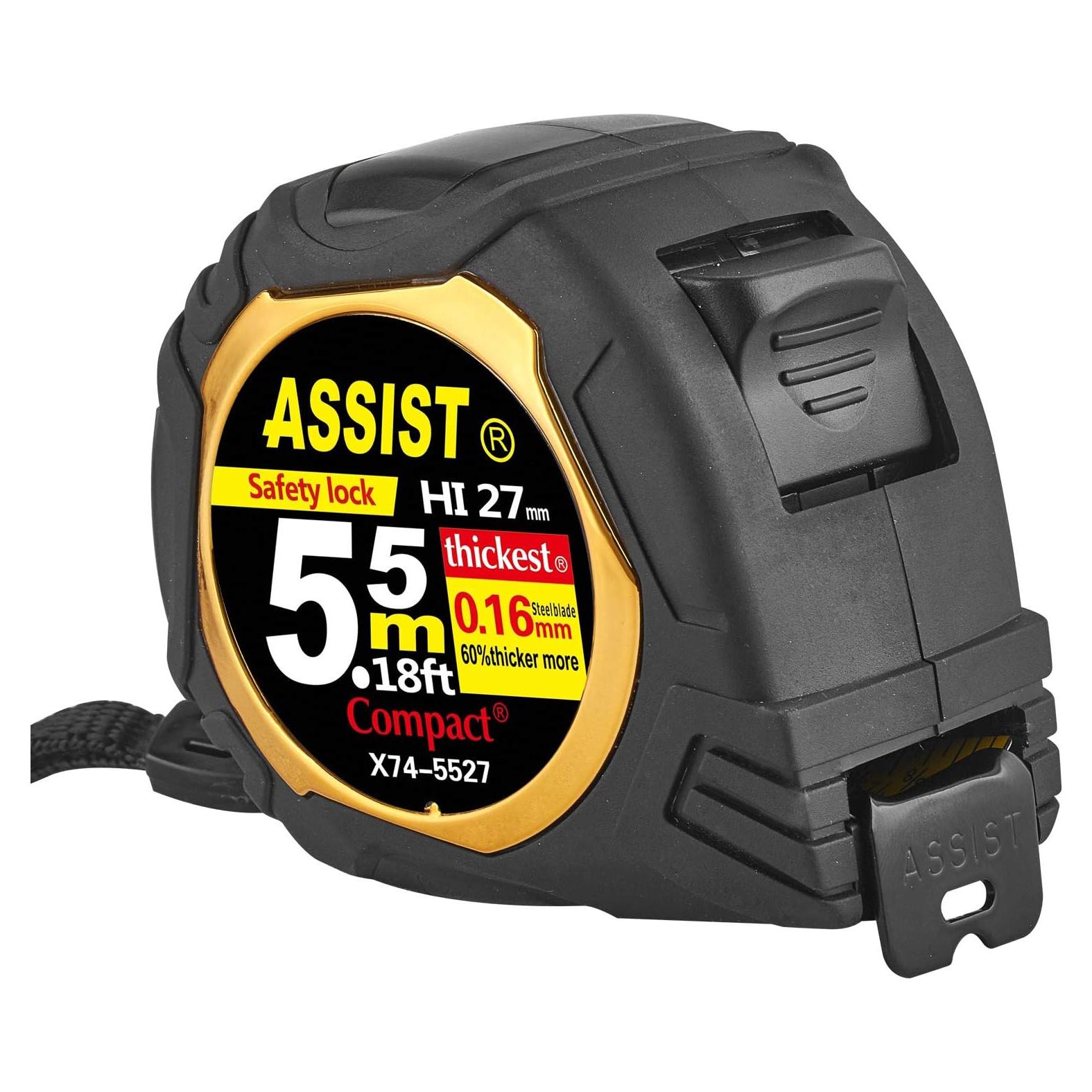 Cinta Métrica ASSIST Pro 5.5M Doble Escala Resistente