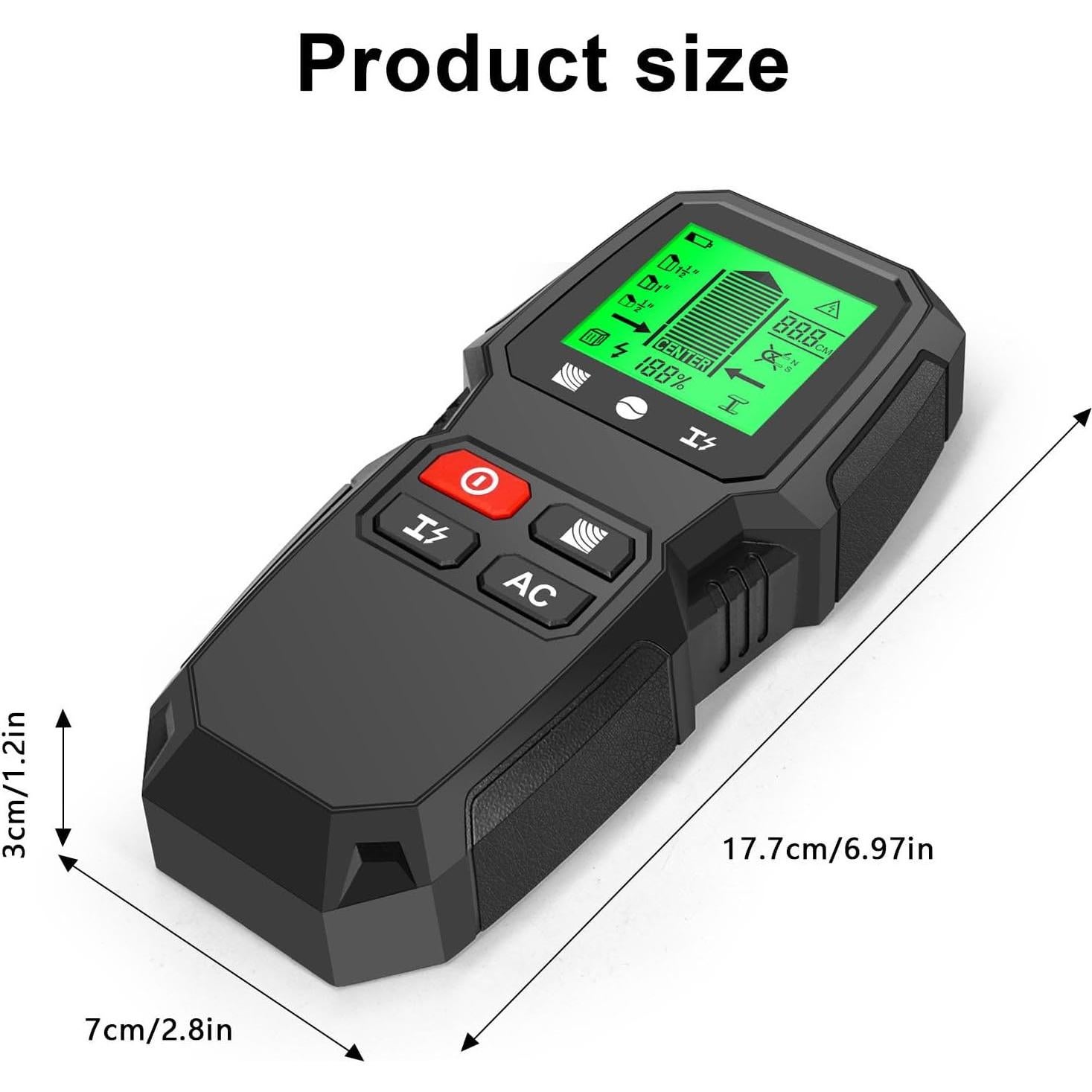 Escáner de Pared 5-en-1 Zunate con Pantalla LCD