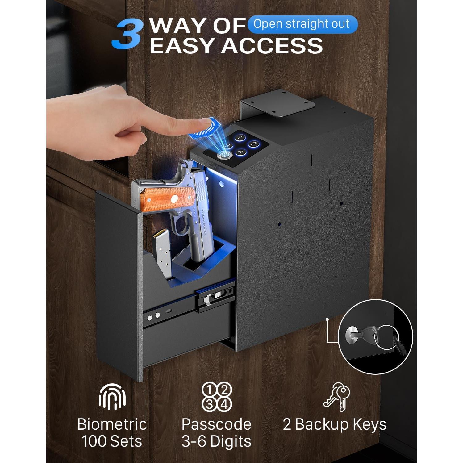 Caja Fuerte Biométrica TOPMEDA para Armas - 5.6 kg