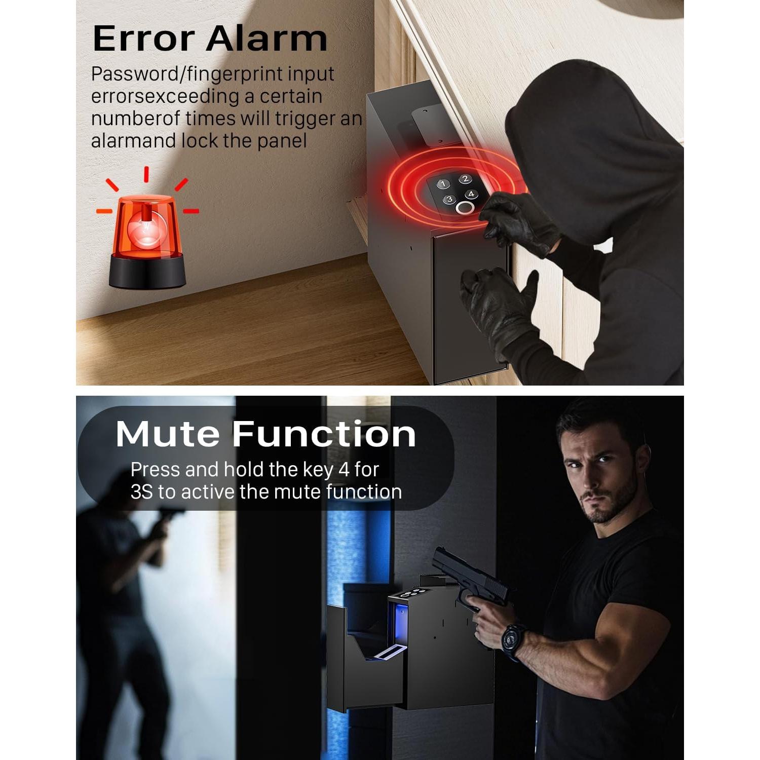 Caja Fuerte Biométrica TOPMEDA para Armas - 5.6 kg