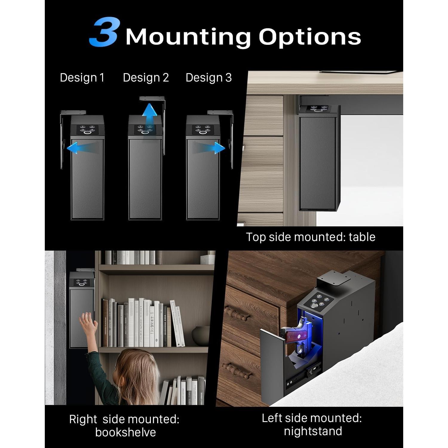 Caja Fuerte Biométrica TOPMEDA para Armas - 5.6 kg