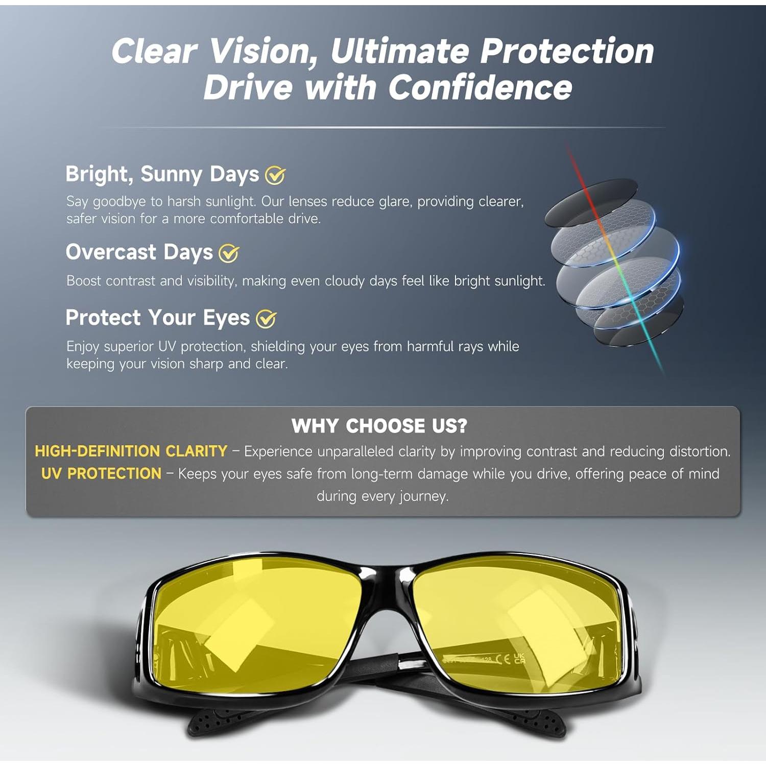 Gafas de Conducción Nocturna Cada Cool EC2502 UV400