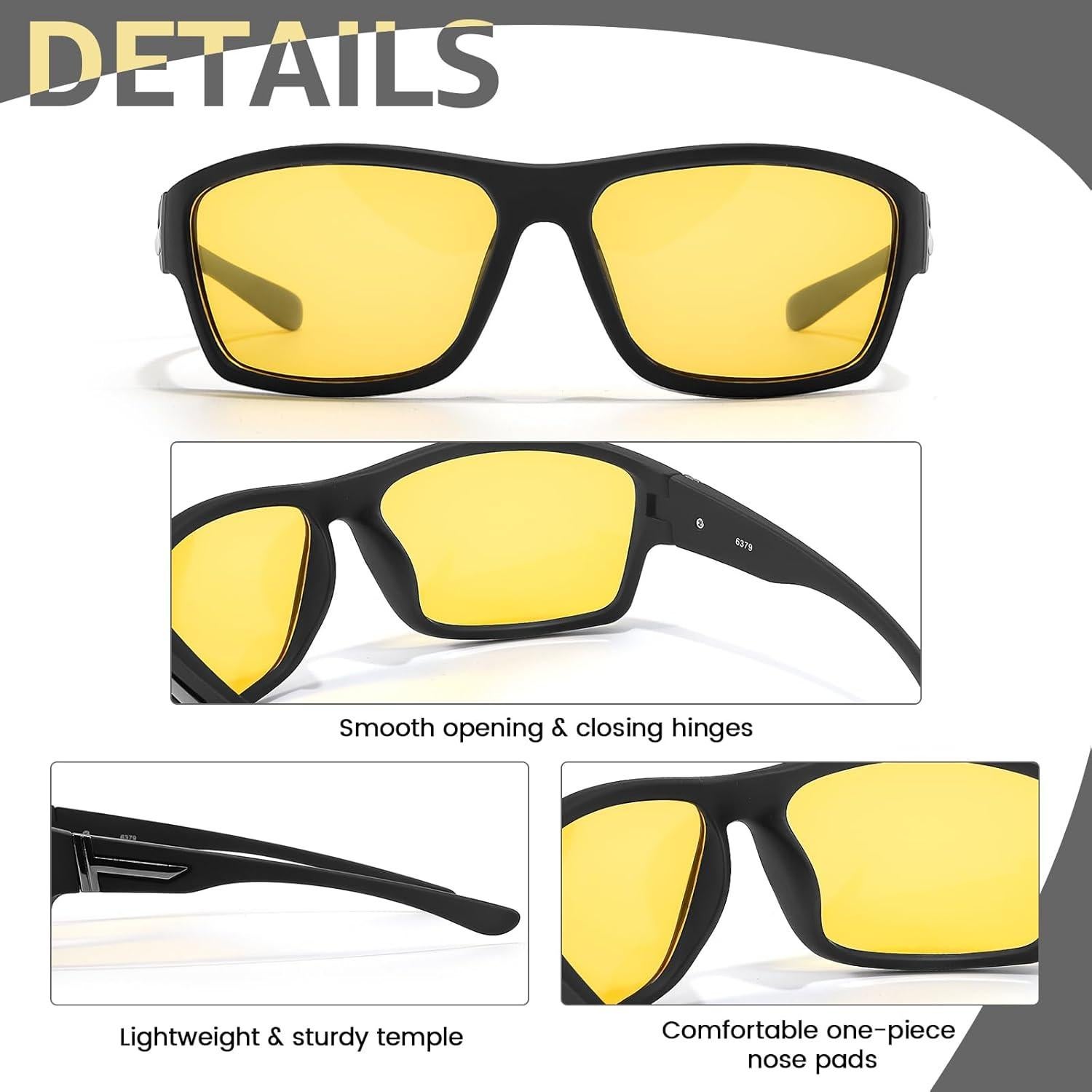 Gafas de Conducción Nocturna Myiaur Hombres Polarizadas UV400